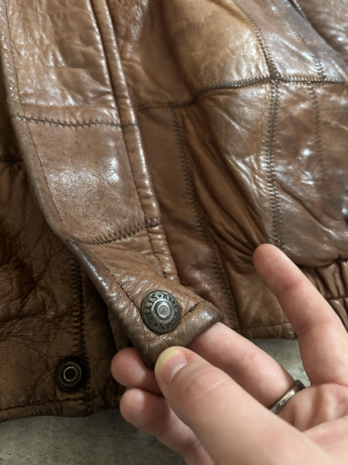 Vintage Real Leather Vintage Boxy Leather Jacket Y2K Streetwear L Size US L / EU 52-54 / 3 - 16 Thumbnail