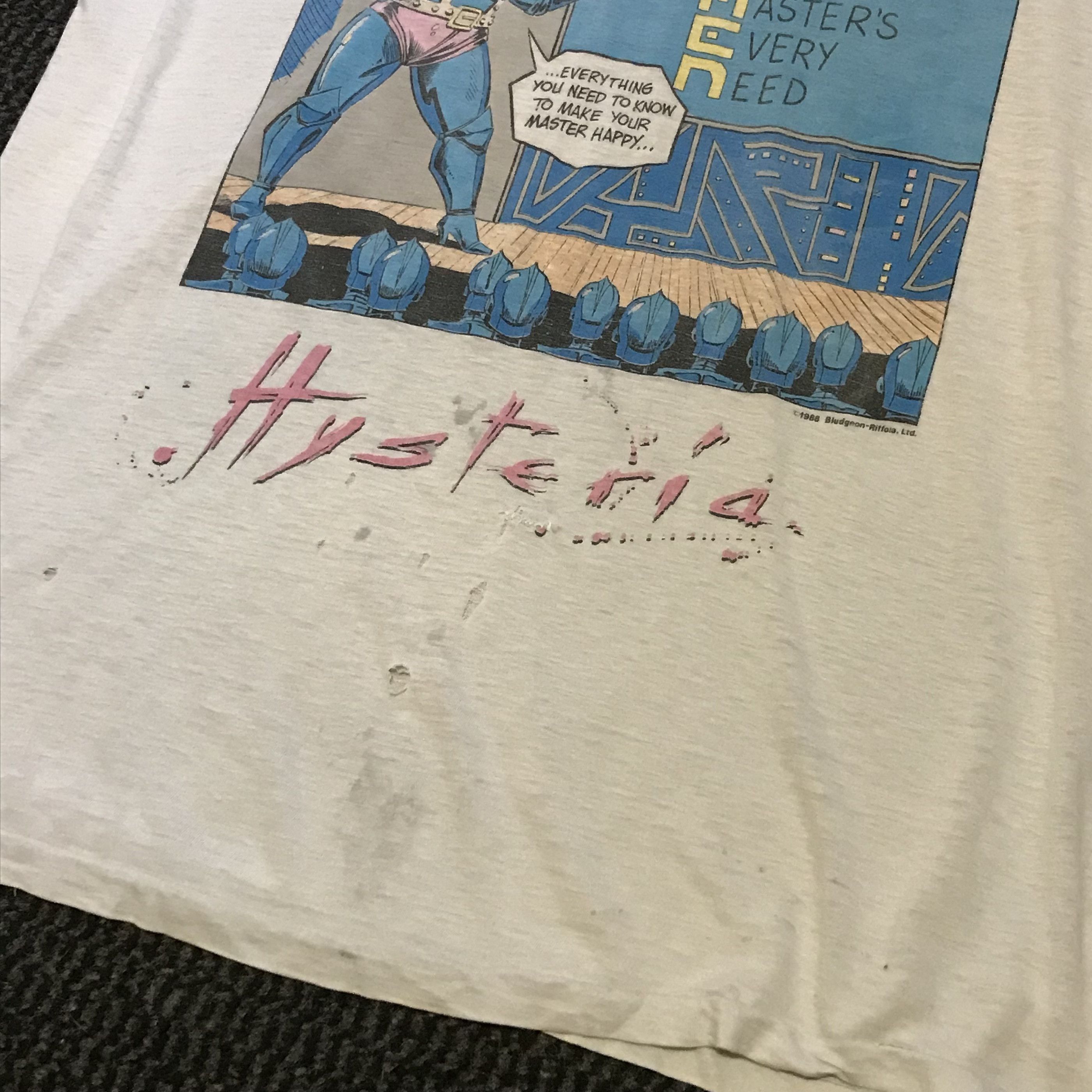 Band Tees × Def Leppard × Vintage 1988 80s Def Leppard Hysteria Tour Women Band t shirt Size US L / EU 52-54 / 3 - 5 Thumbnail