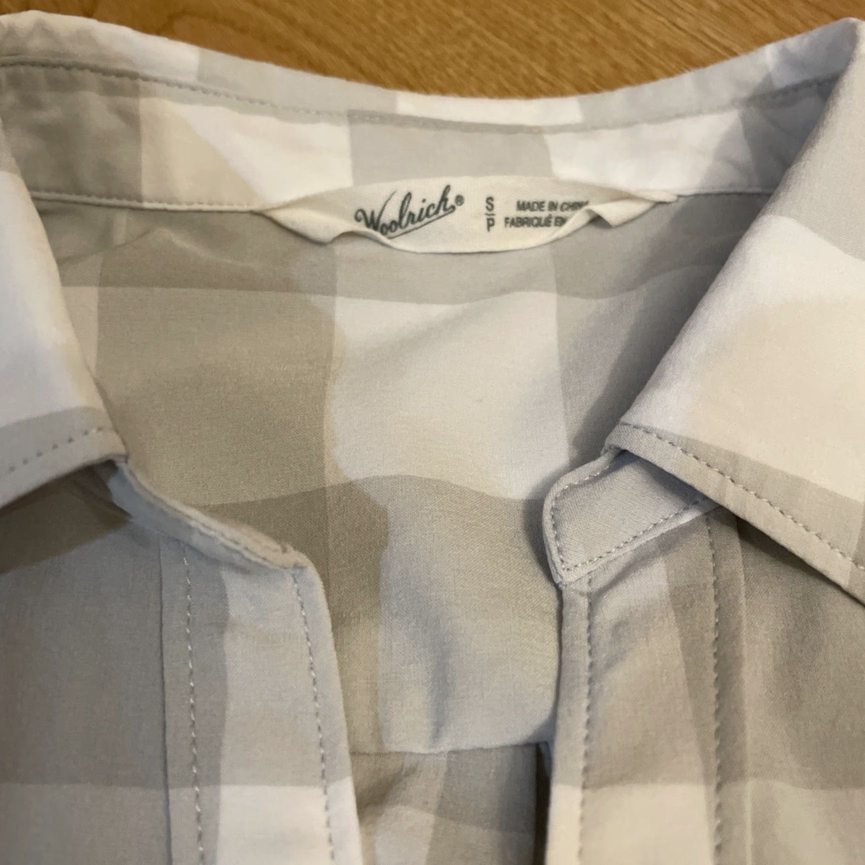 Vintage Woolrich Womens Top Small Button Down Flannel White Grey Plaid Pocket 20UPF Women Shirt Long Sleeve Casual Travel Vintage No Size S / US 4 / IT 40 - 5 Thumbnail