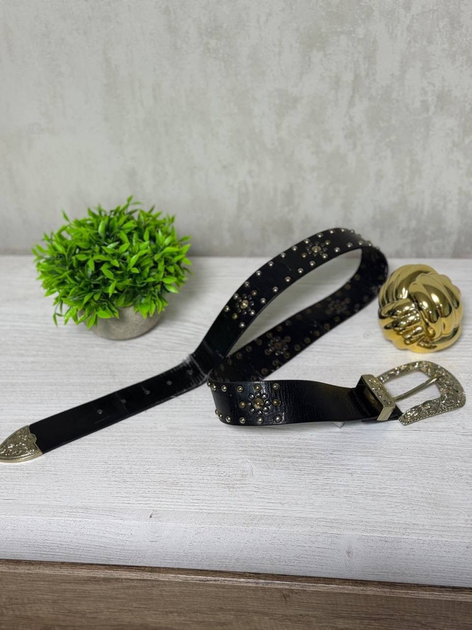 If Six Was Nine VTG Western Leather Belt Cowboy Y2K 00s USA Size 90 cm Size ONE SIZE - 12 Thumbnail