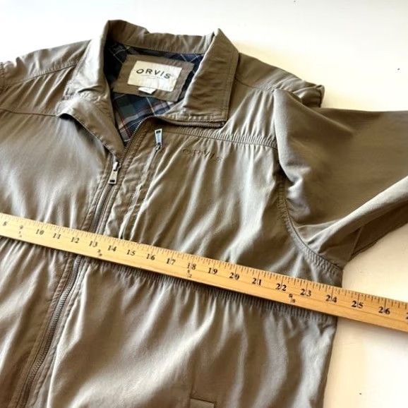 Orvis Orvis Windbreaker Jacket Beige Nylon Full Zip Pockets Mens LARGE Size US L / EU 52-54 / 3 - 6 Thumbnail