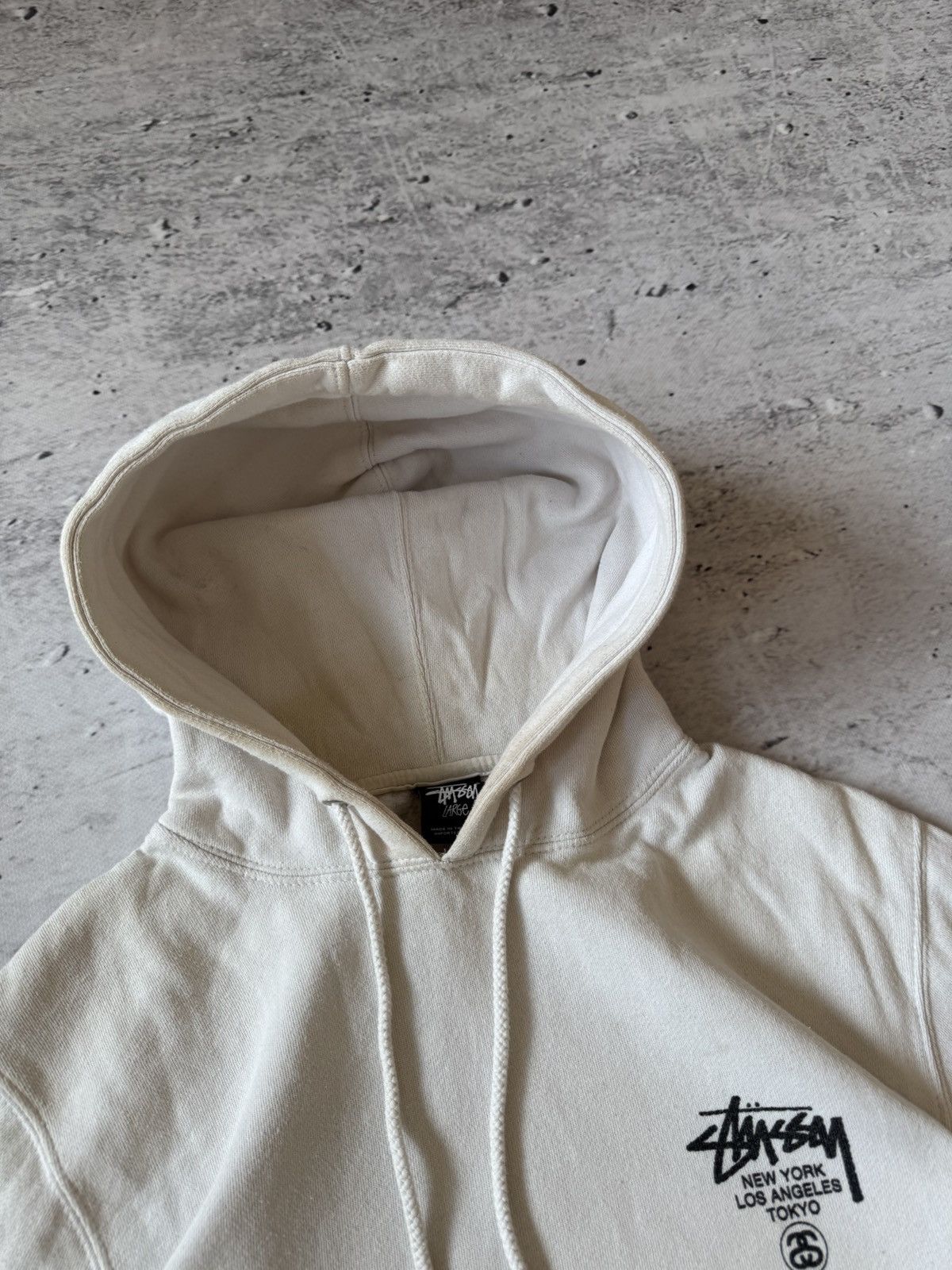 Stussy × Vintage STUSSY DOUBLE LOGO OVERSIZE BAGGY FIT HOODIE Size US L / EU 52-54 / 3 - 7 Thumbnail