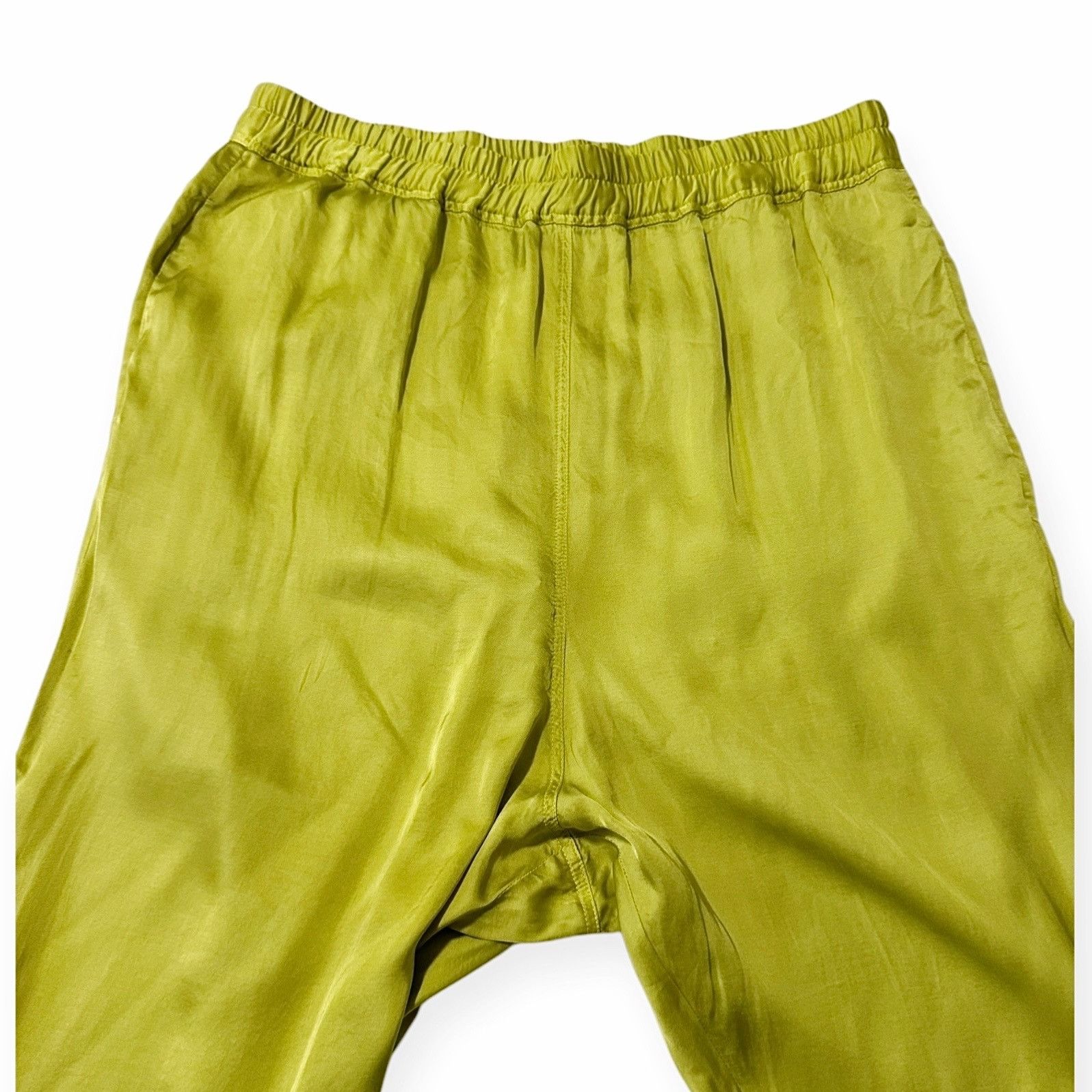 Nili Lotan Nili Lotan Safi Rayon Pant In Kiwi, Size L, Color Yellow, N Size 32" / US 10 / IT 46 - 6 Thumbnail