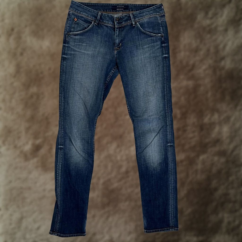 Hudson Hudson Jeans Womens Skinny Blue Medium Wash 31 Stretch Denim Made In USA Size 24" / US 00 / IT 34 - 1 Thumbnail