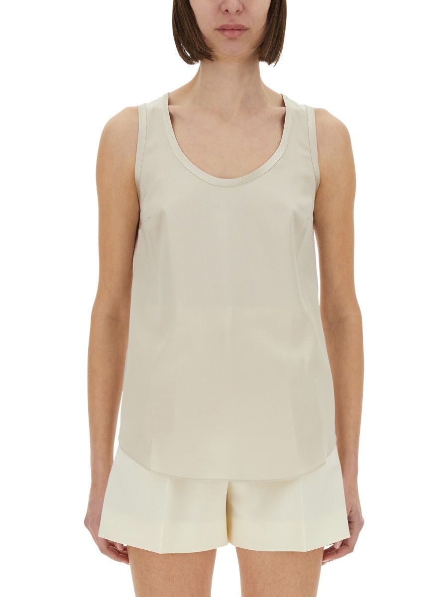 Brunello Cucinelli BRUNELLO CUCINELLI SATIN TOPS. - BEIGE Size L / US 10 / IT 46 - 1 Thumbnail