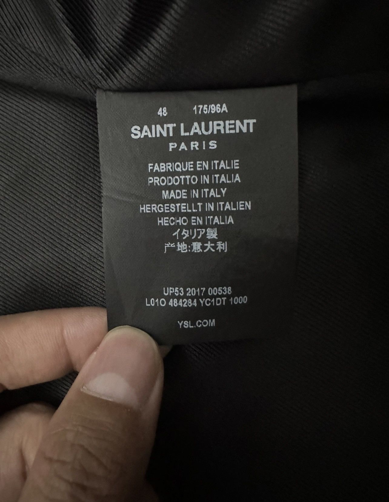 Saint Laurent Paris Saint Laurent Paris L01 Leather Jacket Sz. 48 Size US M / EU 48-50 / 2 - 3 Thumbnail
