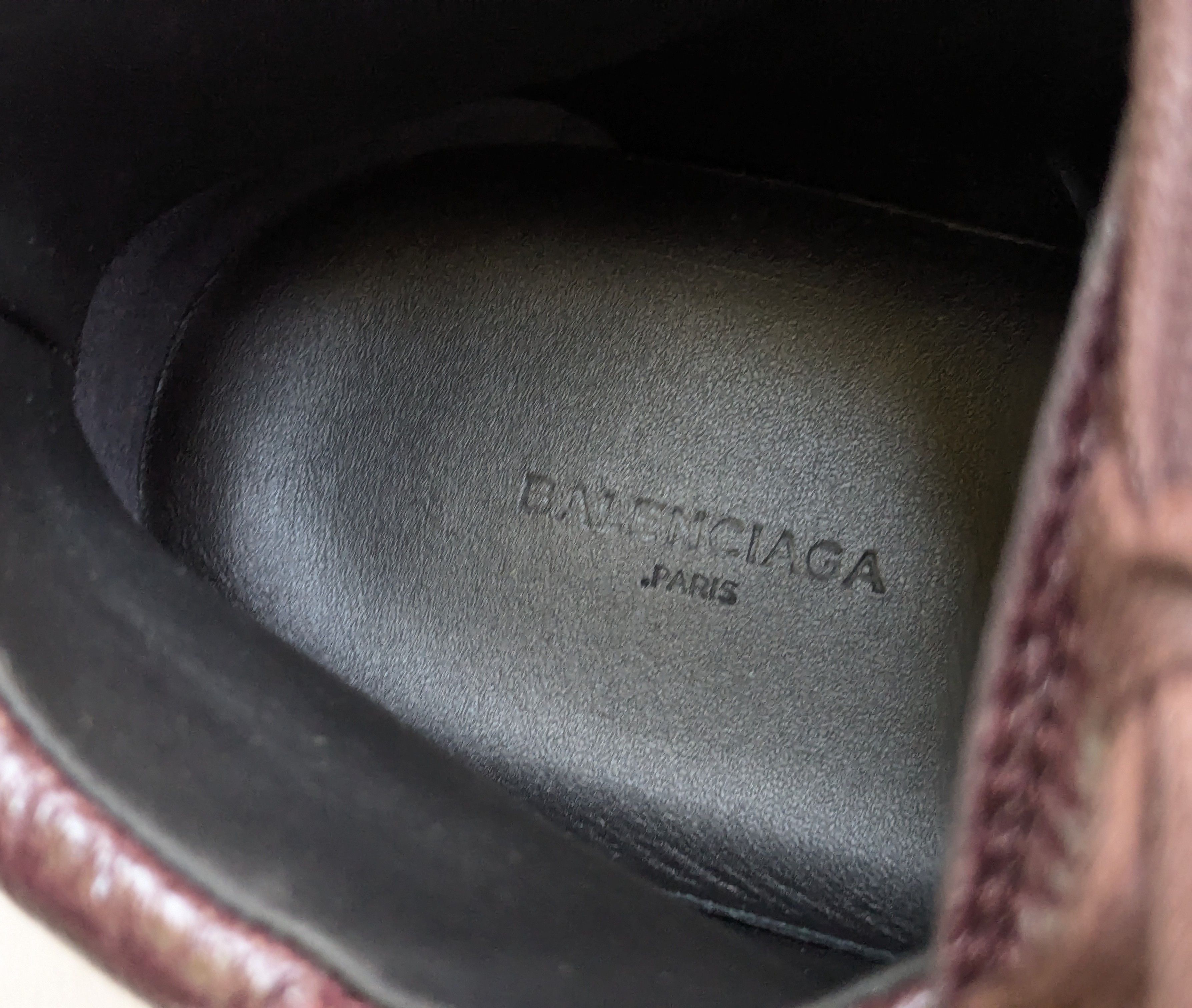 Balenciaga Balenciaga Arena Sneakers Burgundy Gum 9 High Tops Size US 9 / EU 42 - 7 Thumbnail
