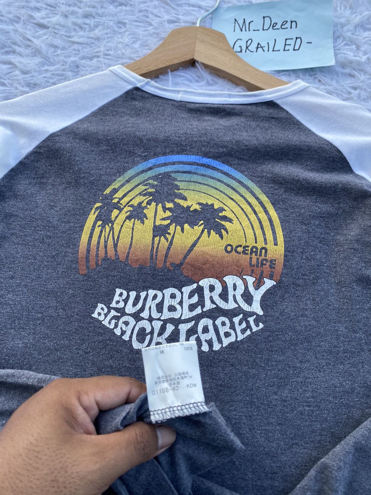 Burberry Rare Vintage Burberry Black Label Ocean Life Tshirt Size US M / EU 48-50 / 2 - 12 Thumbnail