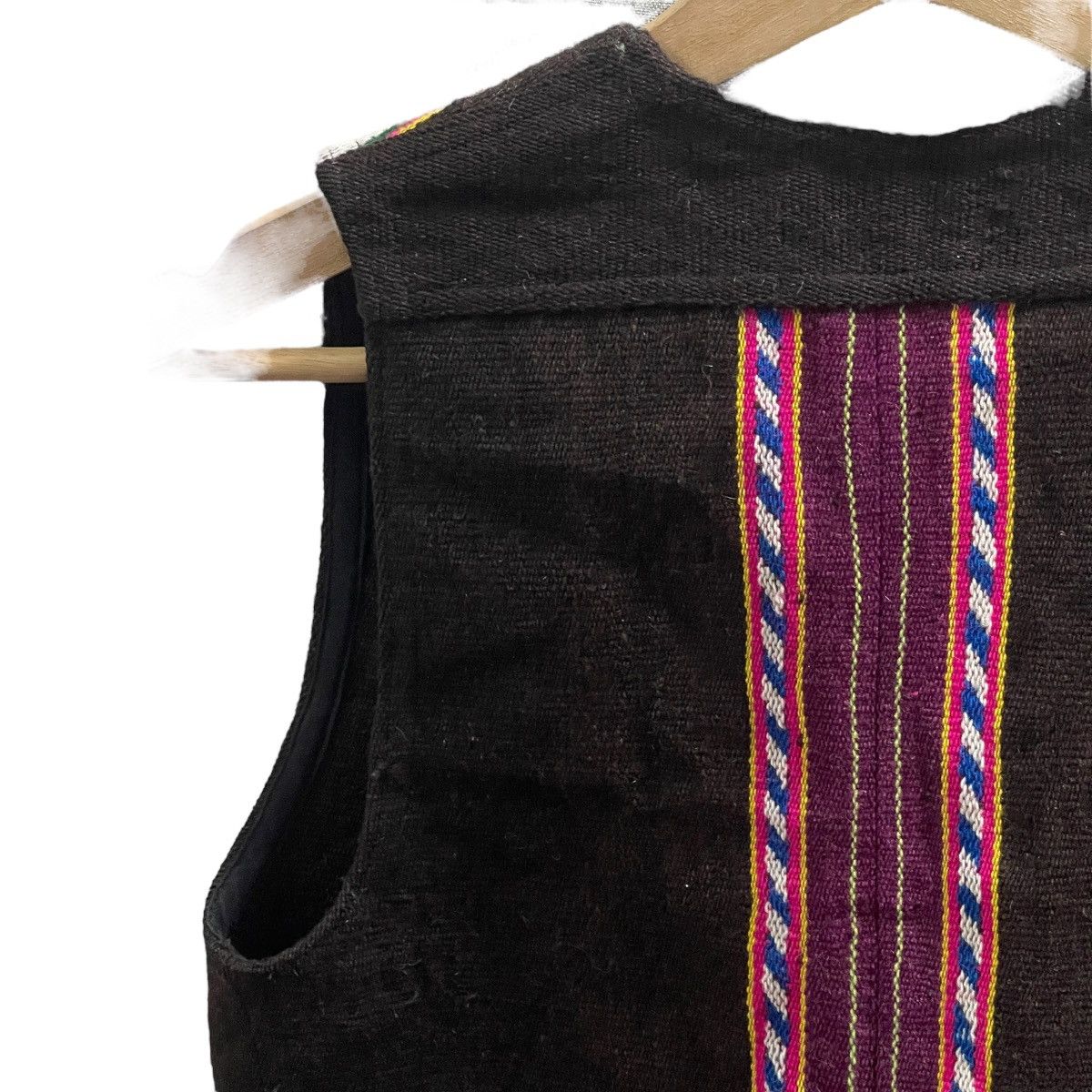 Vintage Vintage Tela Embroidered Handmade Ethnic Tribal Wool Vest Size US XS / EU 42 / 0 - 12 Thumbnail