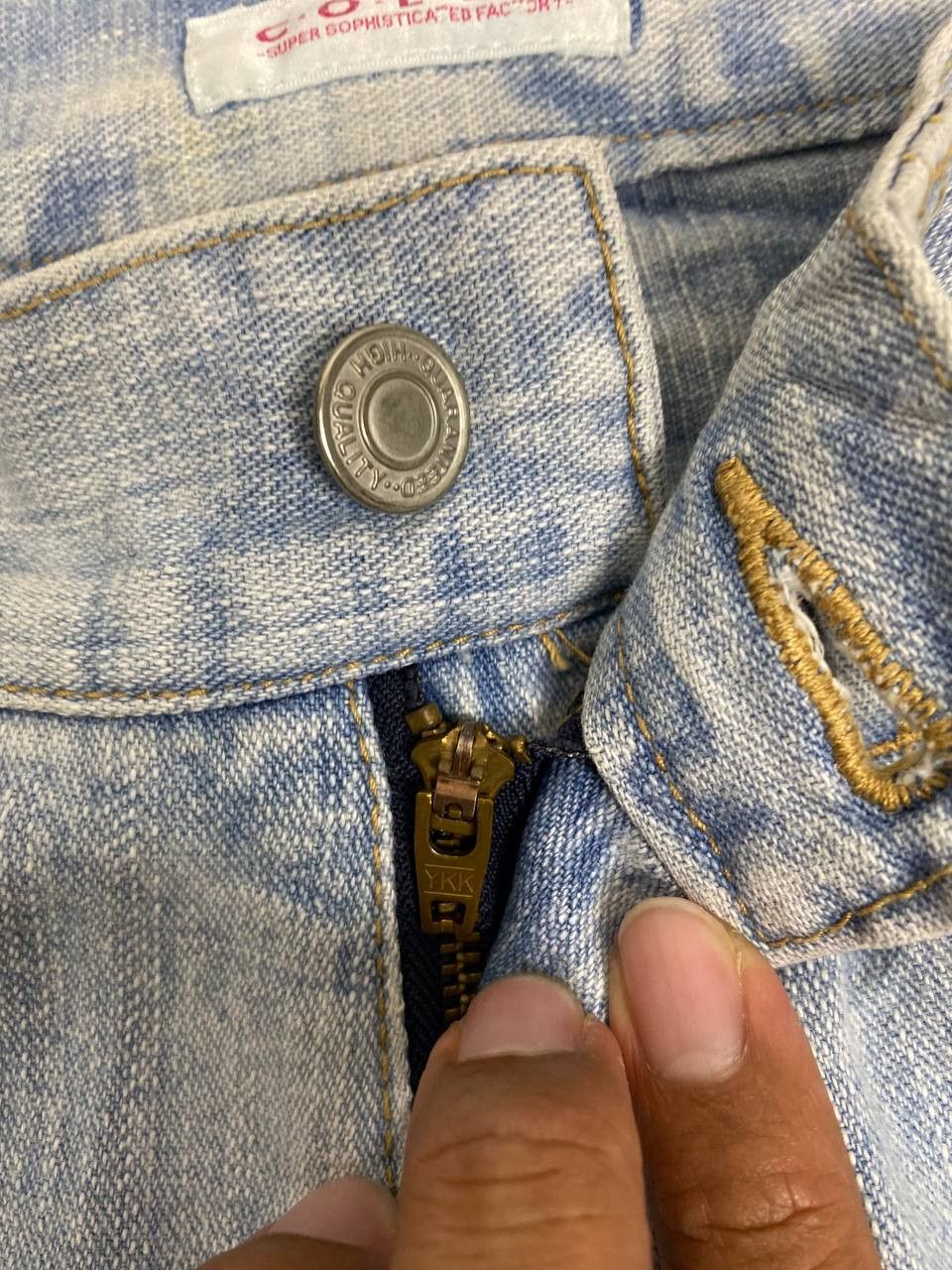 Japanese Brand vintage colza japanese brands bootcut flare distressed denim Size 33" - 12 Thumbnail