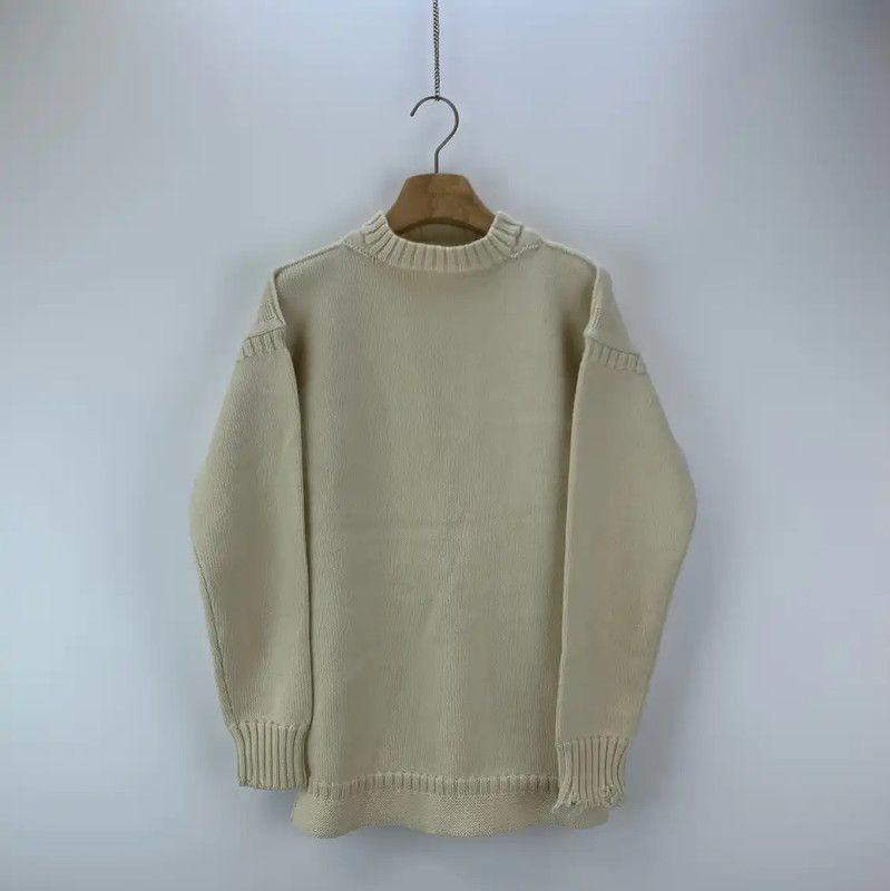 Maison Margiela Maison Margiela Women's Cream Wool Pullover Sweater 0089 Size M / US 6-8 / IT 42-44 - 1 Thumbnail