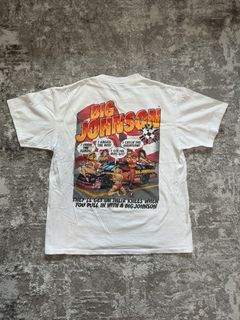 Vintage 1992 Big Johnson Men's XL Fishing Rod White T Shirt