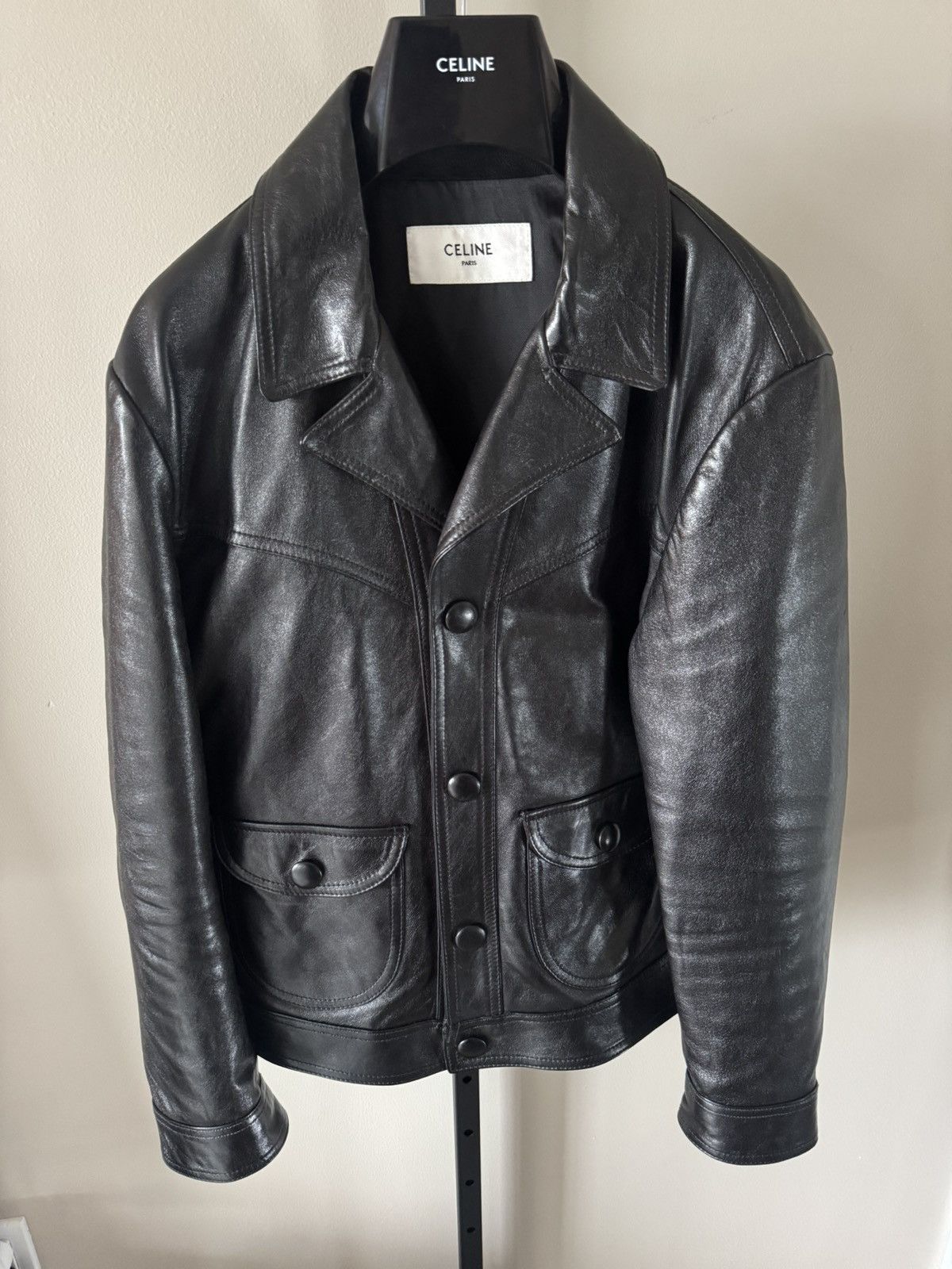 Celine × Hedi Slimane RARE - SS20 Runway Studded Lambskin Blouson