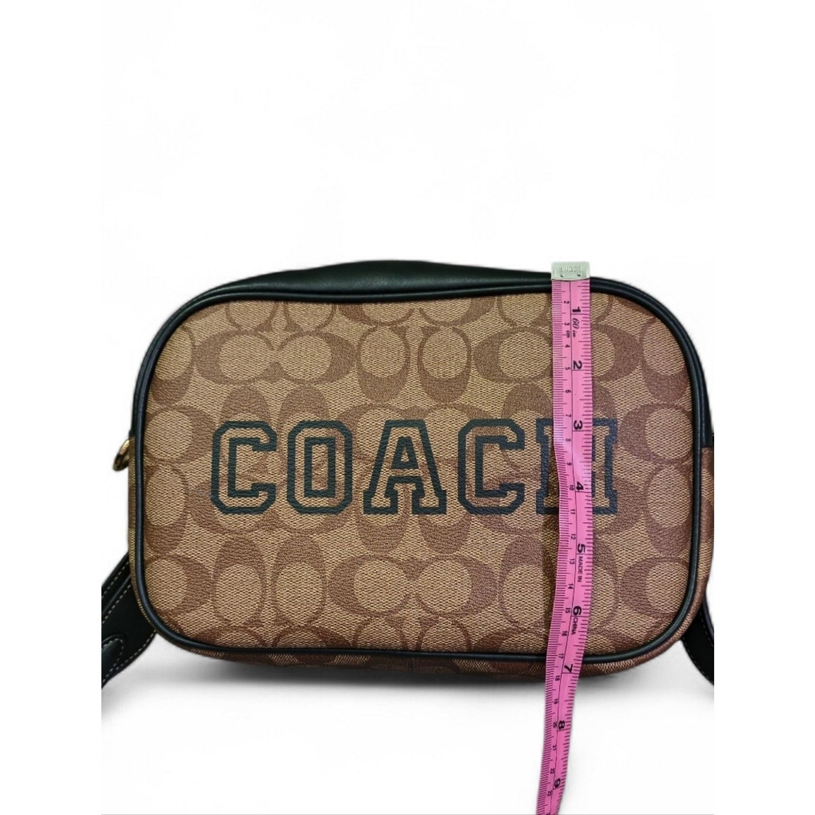 Coach New Coach Brown tan Monogram Crossbody Coated Canvas Leather Size ONE SIZE - 6 Thumbnail