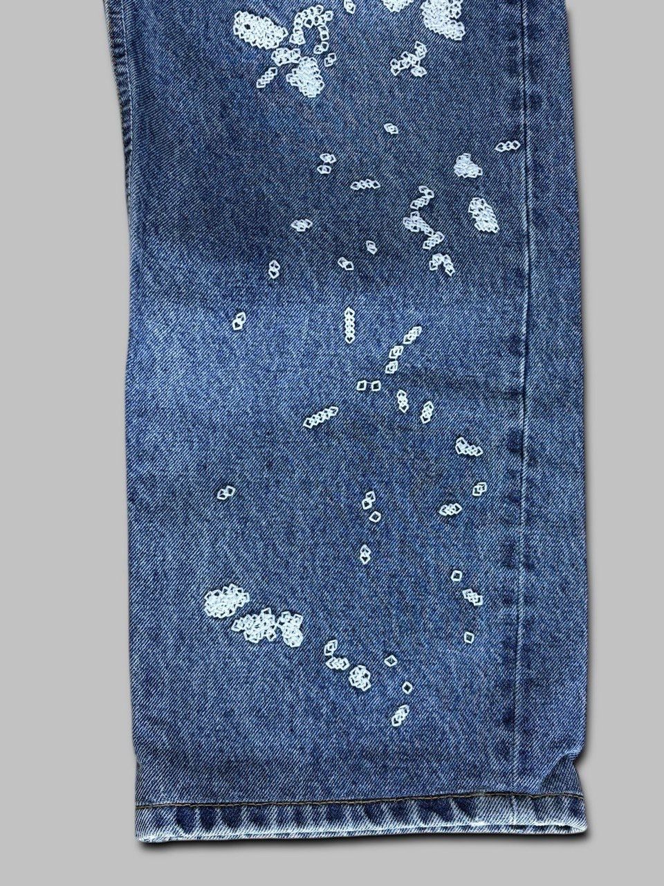 Fugazi Fugazi Chain Splatter Jeans Dark Washed Size US 32 / EU 48 - 5 Thumbnail