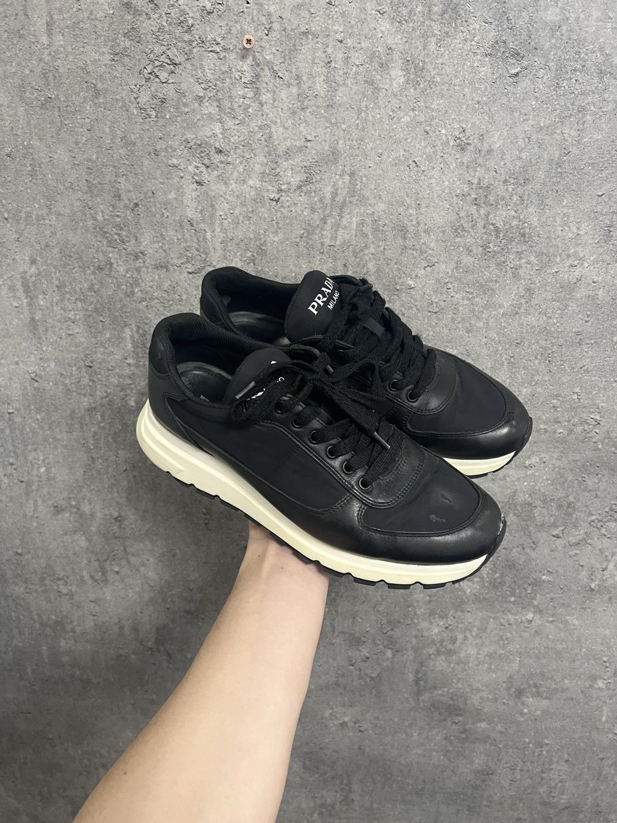 Prada Prada Milano Low Top Sneakers Nylon Size US 7.5 / EU 40-41 - 1 Thumbnail