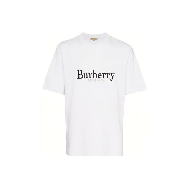 Burberry Burberry Logo Embroidered Short Sleeve T-Shirt 0079 Size L / US 10 / IT 46 - 1 Thumbnail
