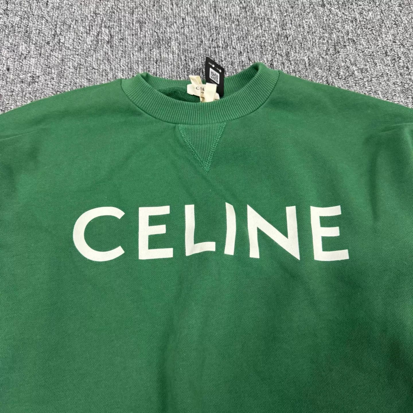 Gucci Celine Green Big Logo Short Hoodie S New With Tags Size S / US 4 / IT 40 - 5 Thumbnail