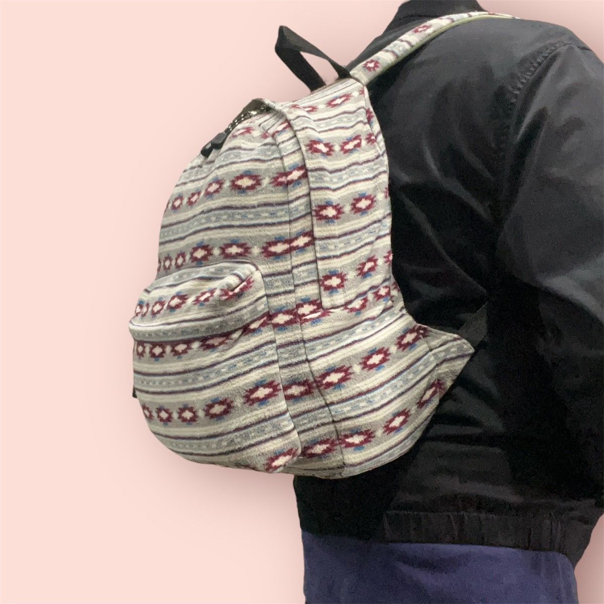 Japanese Brand VINTAGE UNIQLO MICRO FLEECE NORDIC NATIVE BACKPACK/DAYPACK Size ONE SIZE - 2 Thumbnail