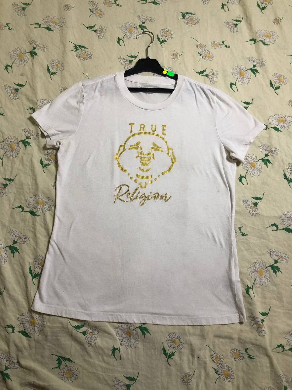 True Religion True Religion Mens White and Gold Logo Size L / US 10 / IT 46 - 1 Thumbnail
