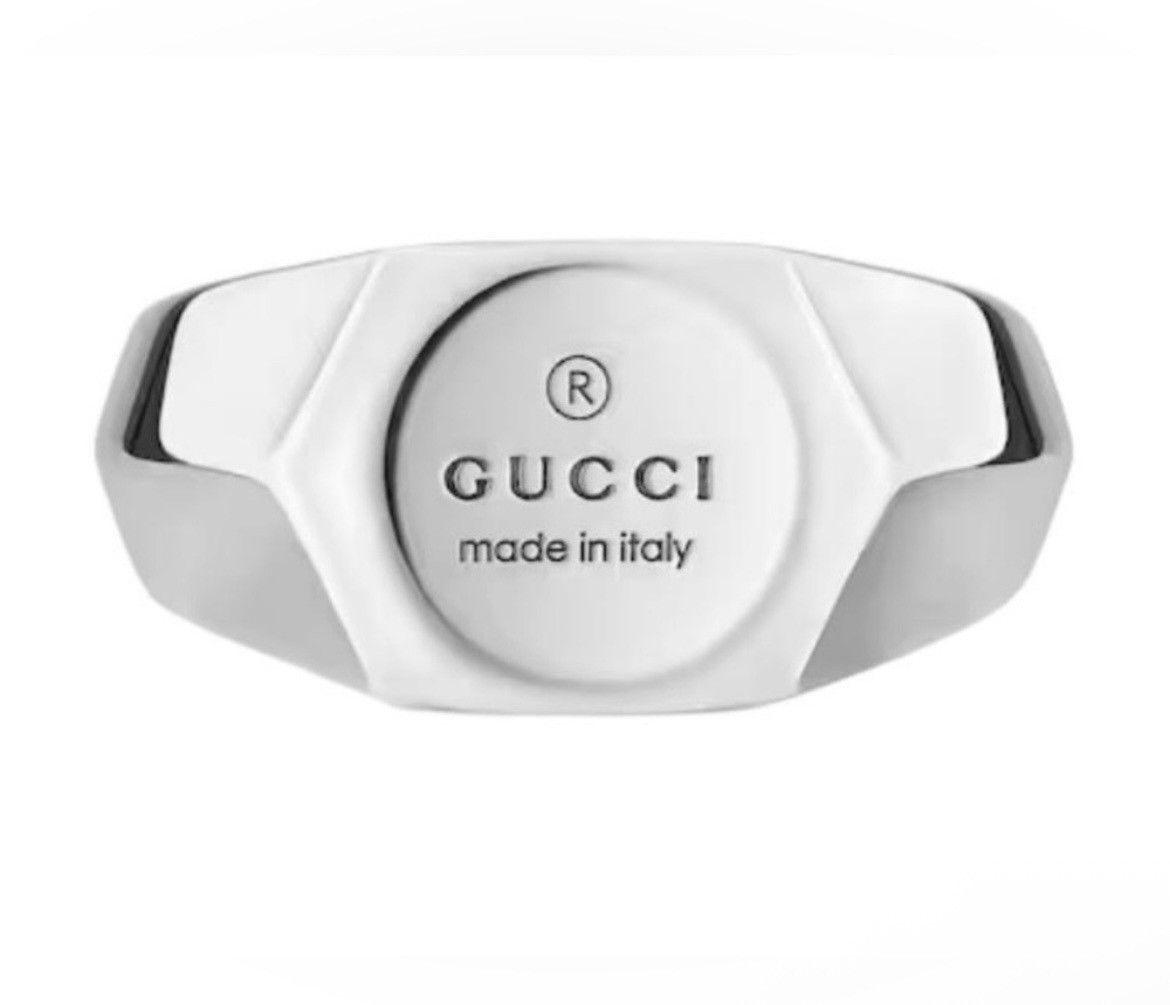 Gucci Gucci Trademark 10mm Silver 925 Ring Unisex 779162 Size ONE SIZE - 2 Thumbnail