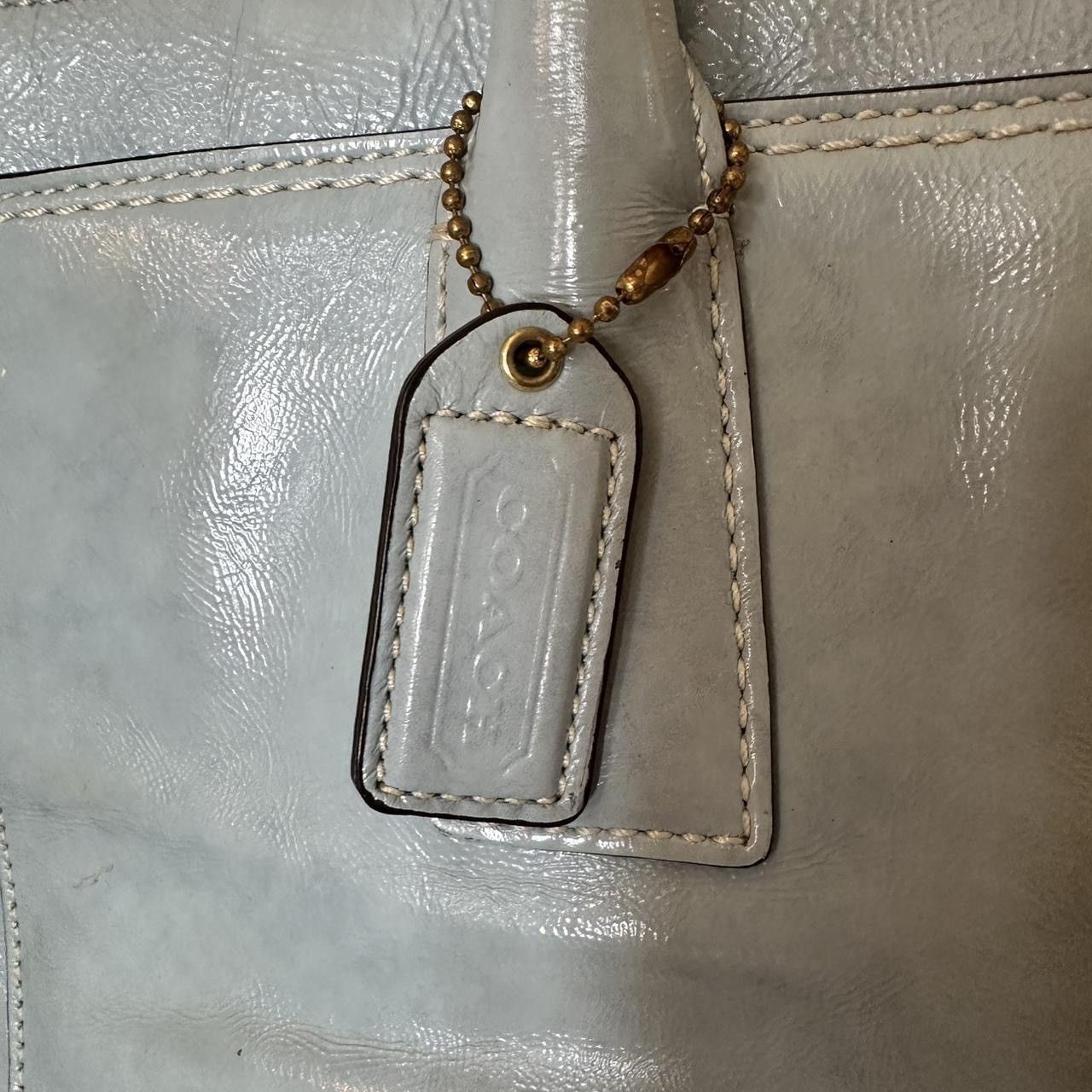 Coach Coach Sky Blue Patent Leather Front Pocket Tote Size ONE SIZE - 3 Thumbnail