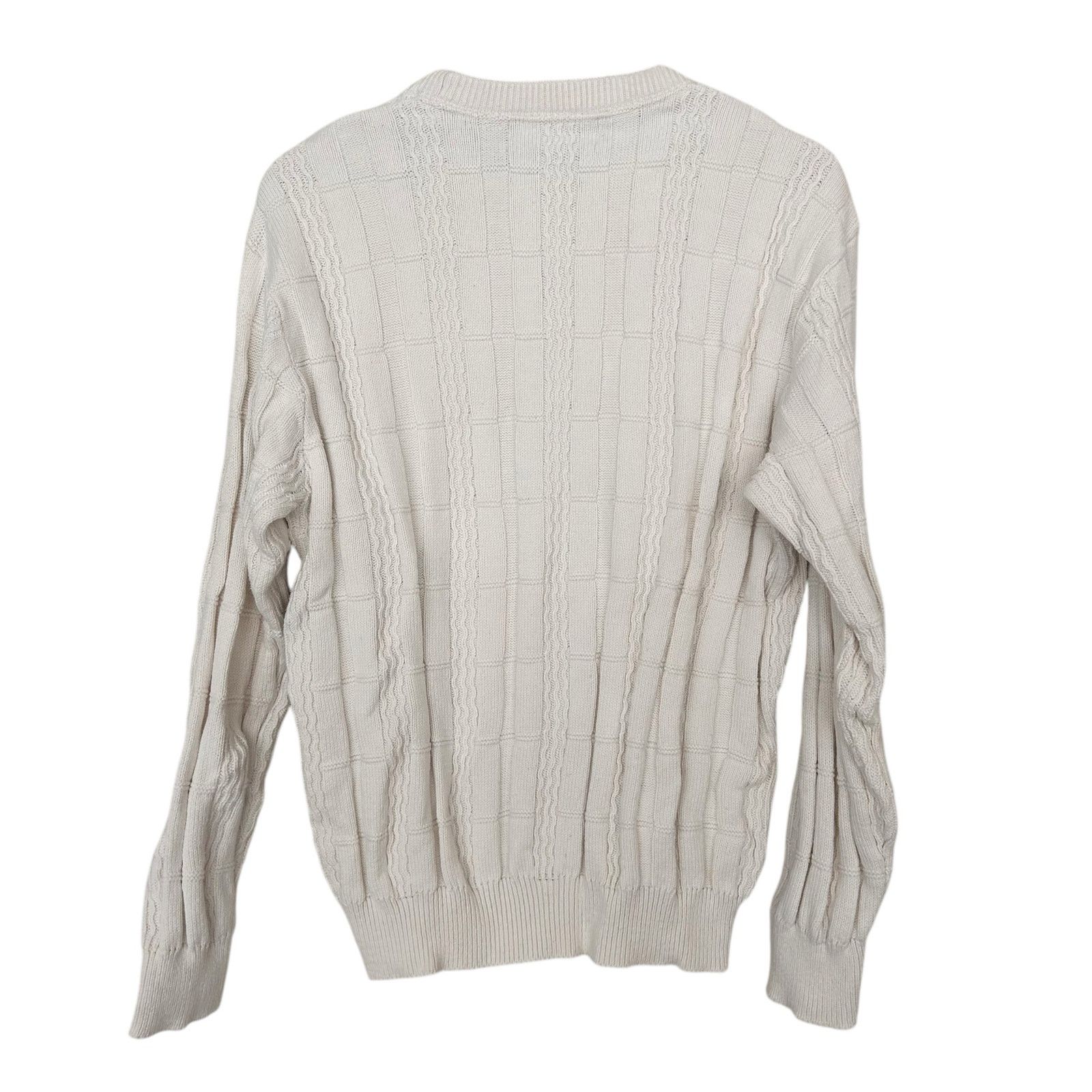Oscar De La Renta Oscar De La Renta Off White Knit Sweater Sz L Size US L / EU 52-54 / 3 - 4 Thumbnail