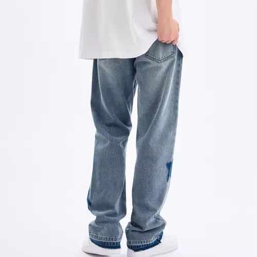 VIBE Blue STARS Distressed Jeans Size US 32 / EU 48 - 4 Thumbnail