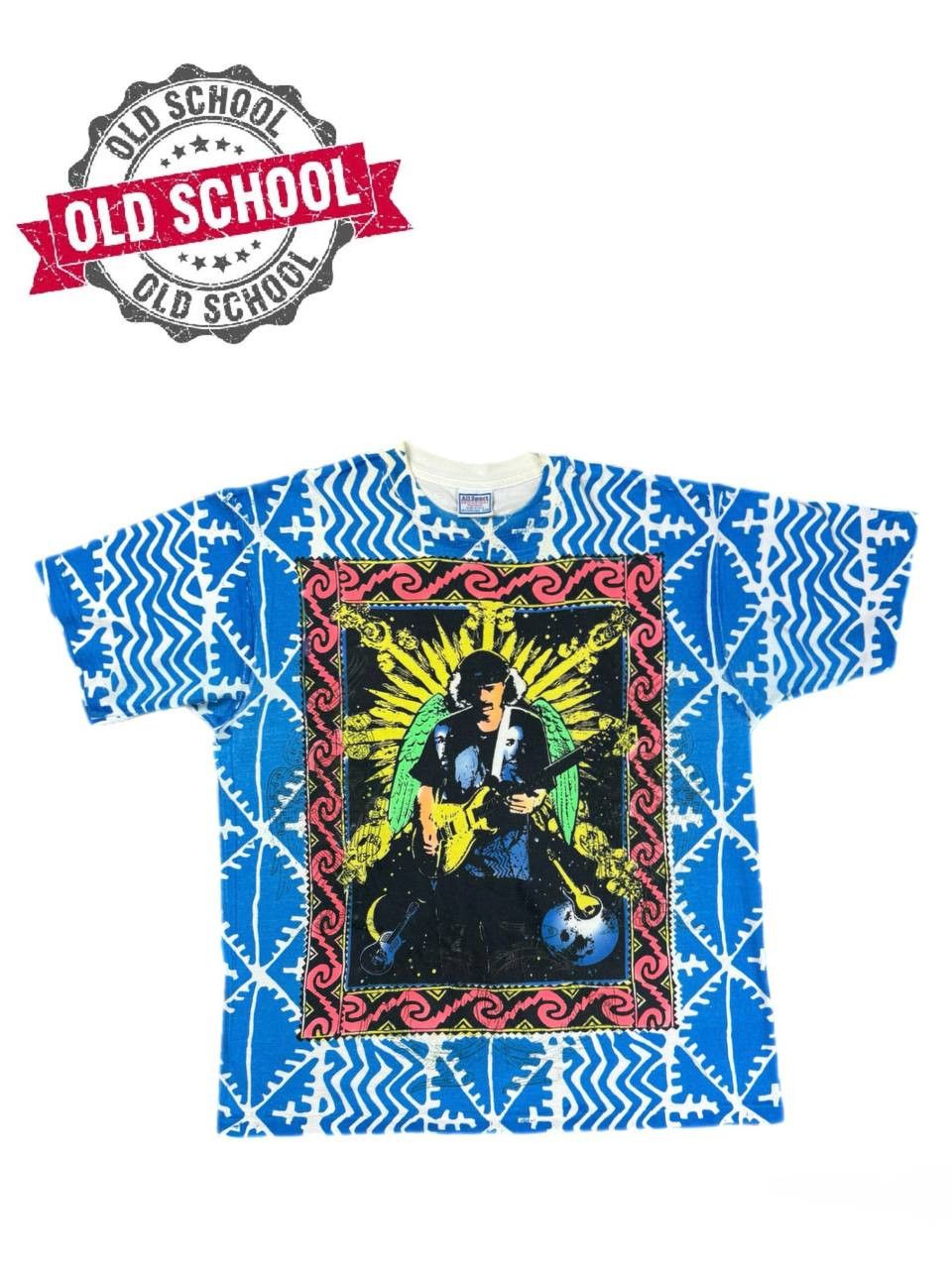 Band Tees 90s Vintage 1994 Carlos Santana Heaven Smiles AOP T-Shirt Size US XL / EU 56 / 4 - 1 Thumbnail