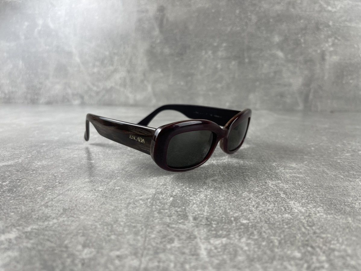 Escada Vintage 1990s Escada Oval Sunglasses Brown Handmade Size ONE SIZE - 2 Thumbnail