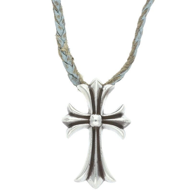 Chrome Hearts Small double CH cross pave diamond pendant 18K DBL