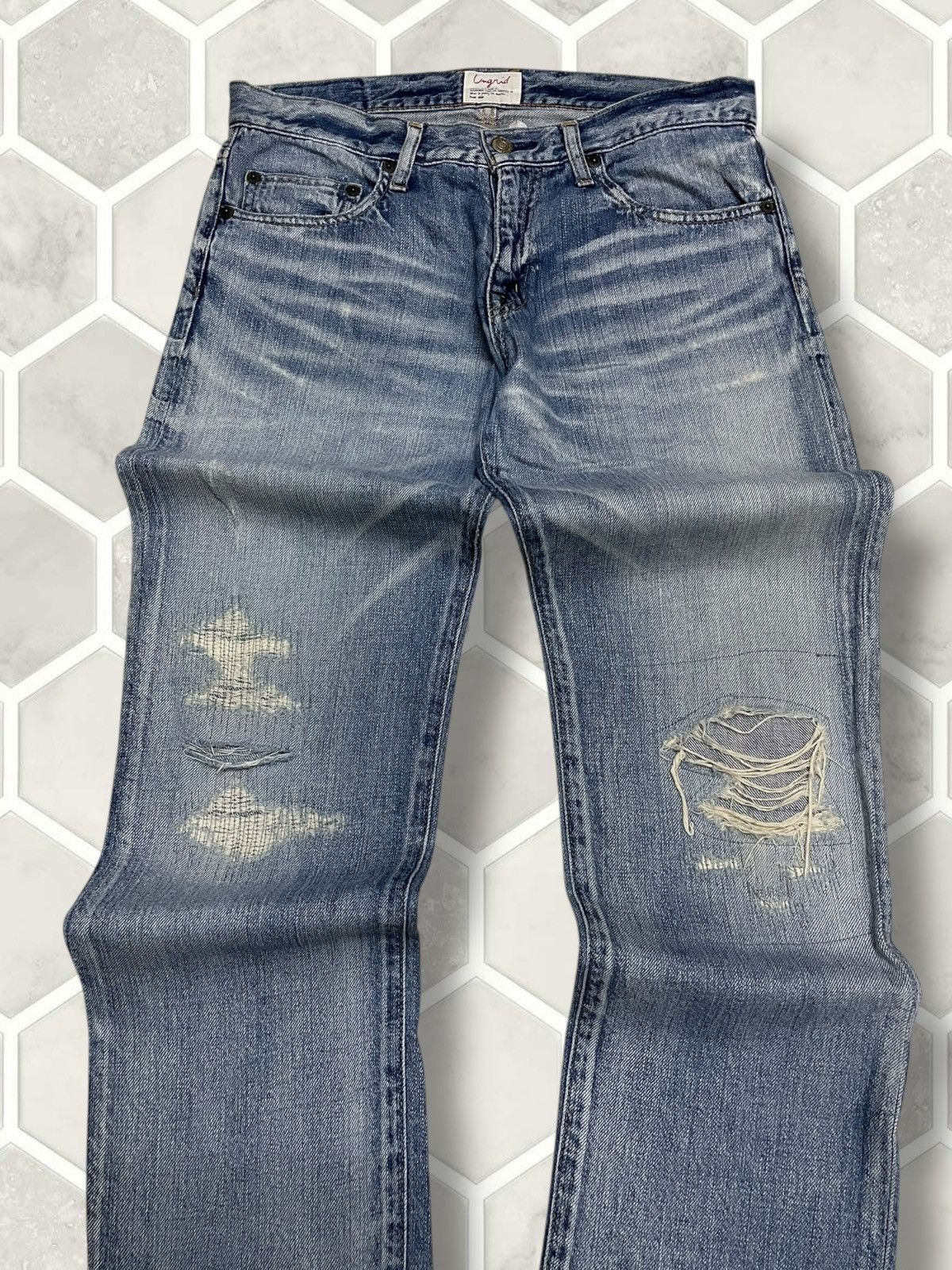 Hysteric Glamour Vintage Authentic Designer Japan Ungrid Distressed Denim Size US 30 / EU 46 - 4 Thumbnail