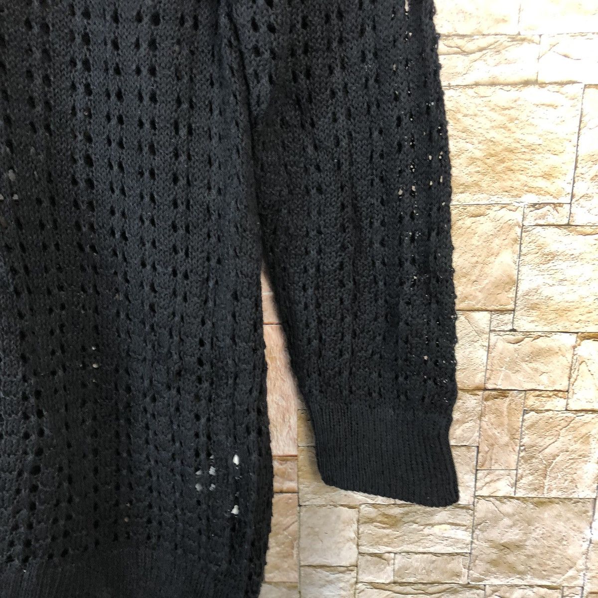 Homespun Knitwear × Japanese Brand Japan crochet meshnet Black Knitwear #A854 Size L / US 10 / IT 46 - 8 Thumbnail