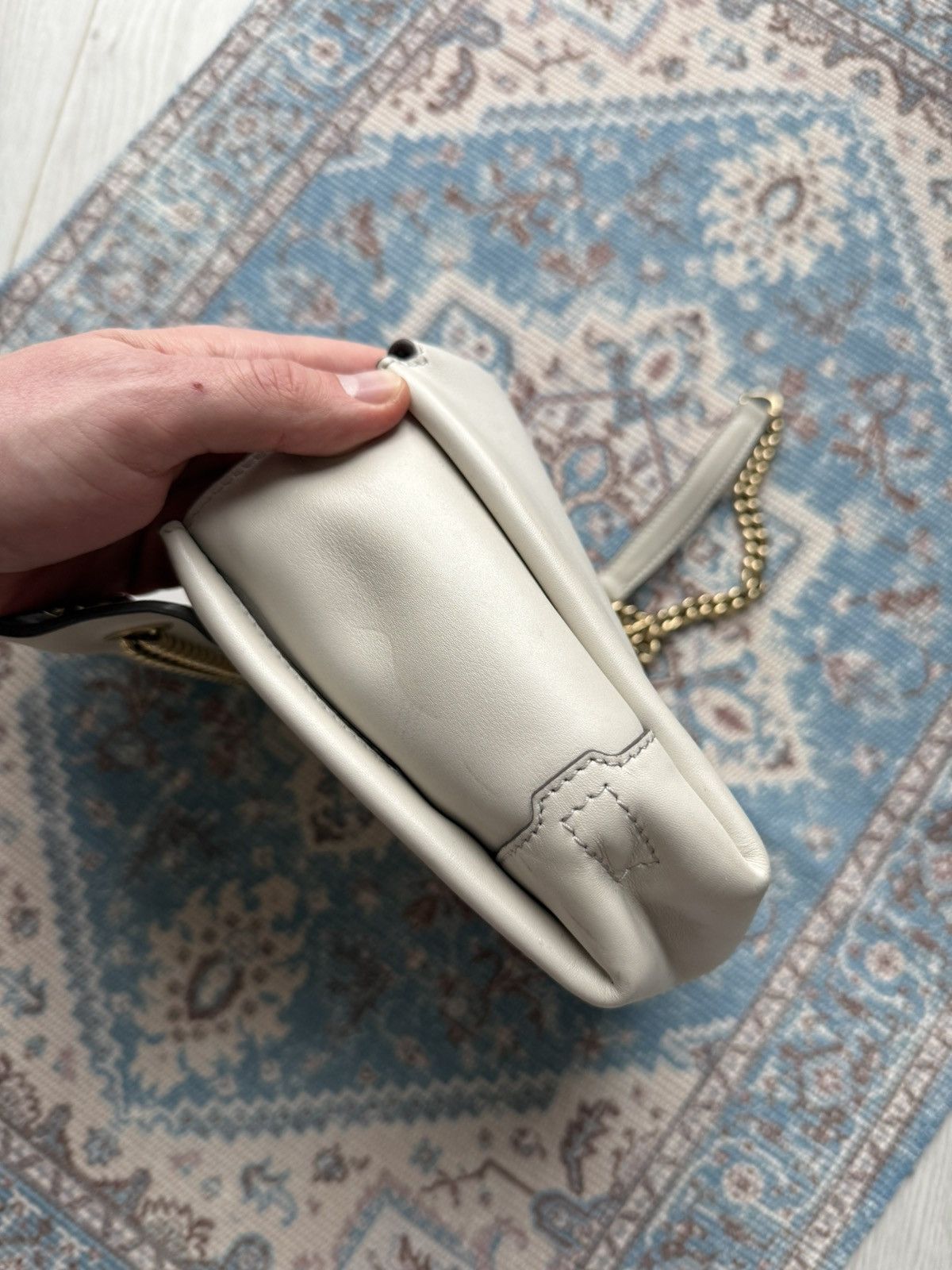 Anya Hindmarch Anya Hindmarch Smile White Leather Shoulder Bag Size ONE SIZE - 10 Thumbnail