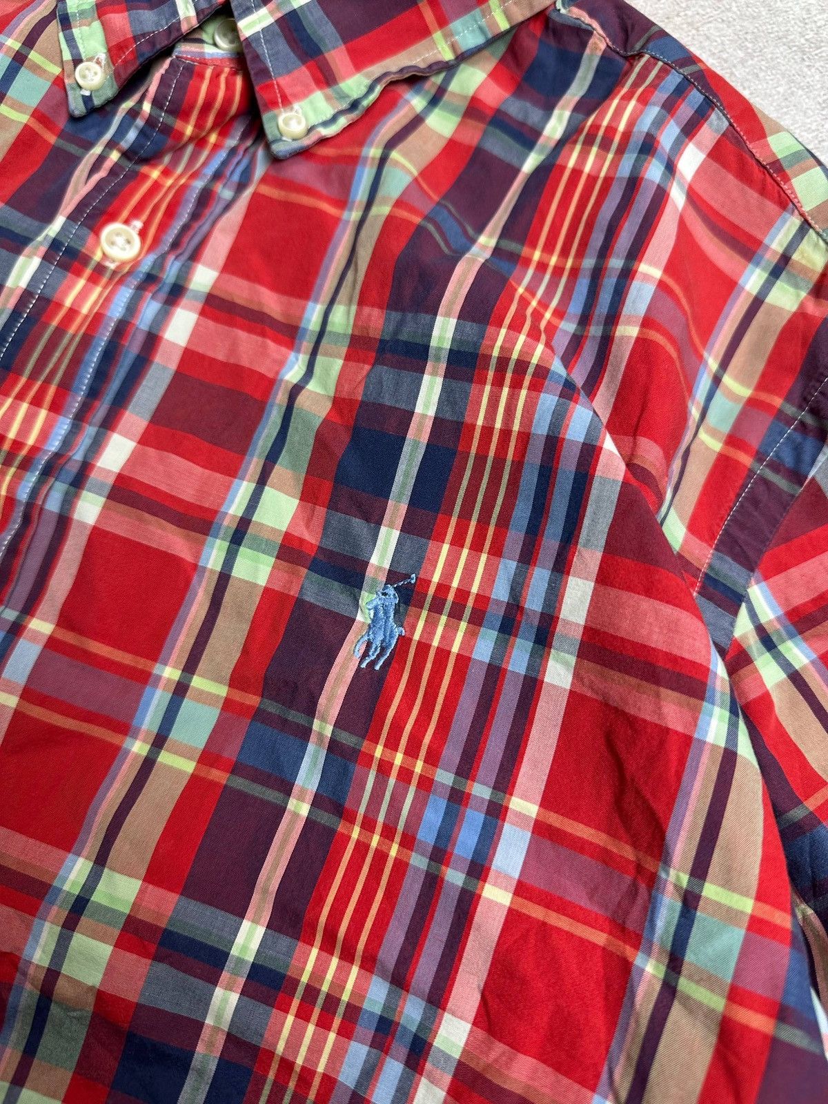 Polo Ralph Lauren Vintage Polo Ralph Lauren Red Checkered Shirt Rare XL Size US XL / EU 56 / 4 - 4 Thumbnail