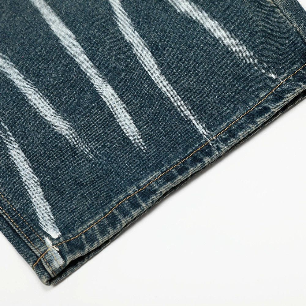 Jean Men's loose washed tie-dye punk scimitar jeans Size US 33 - 6 Thumbnail
