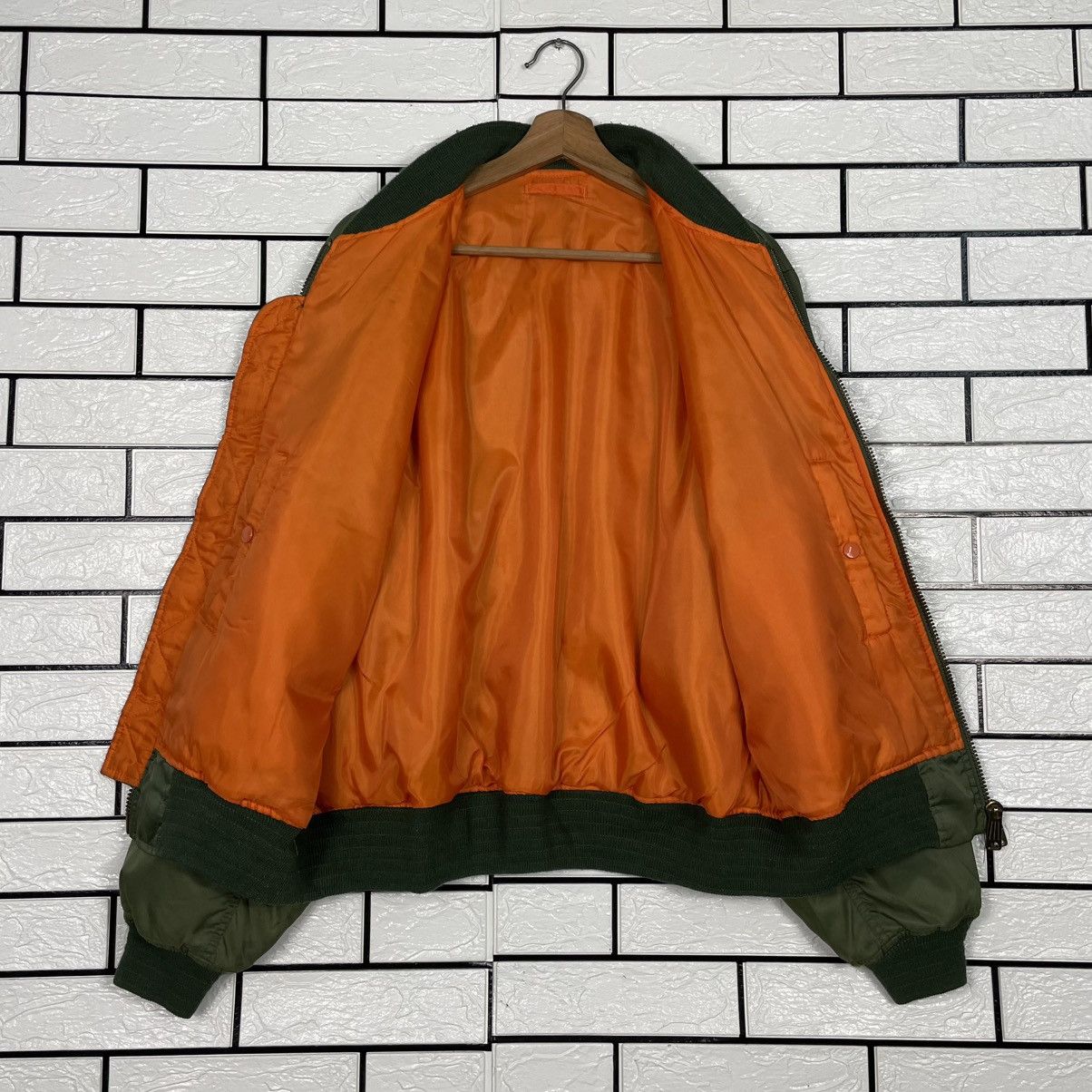 Japanese Brand Phantom Military MA-1 Nylon Flight Bomber Jacket Size US L / EU 52-54 / 3 - 13 Thumbnail
