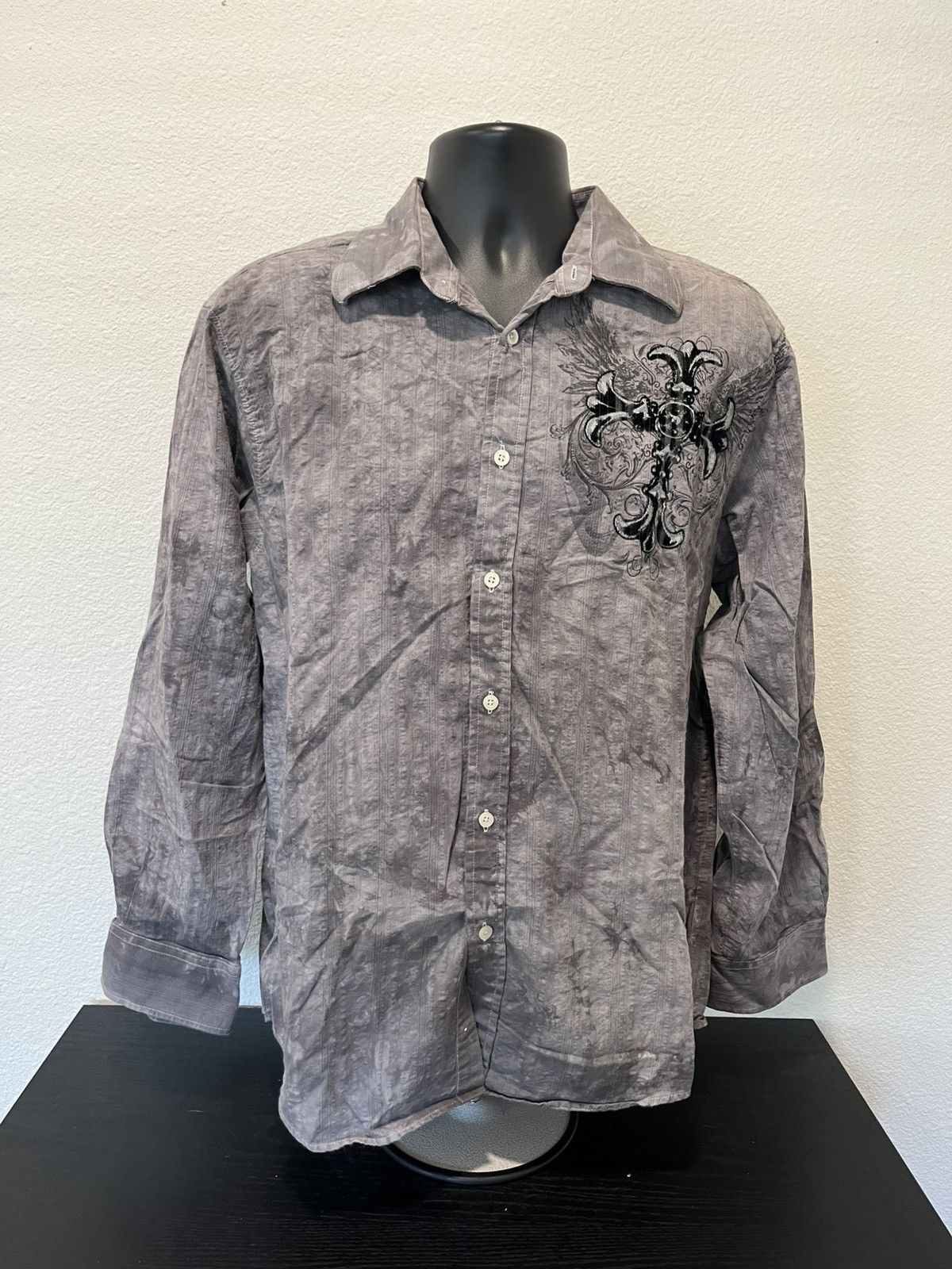 Vintage Y2K eighty eight grunge cyber punk button up shirt Size US L / EU 52-54 / 3 - 1 Thumbnail