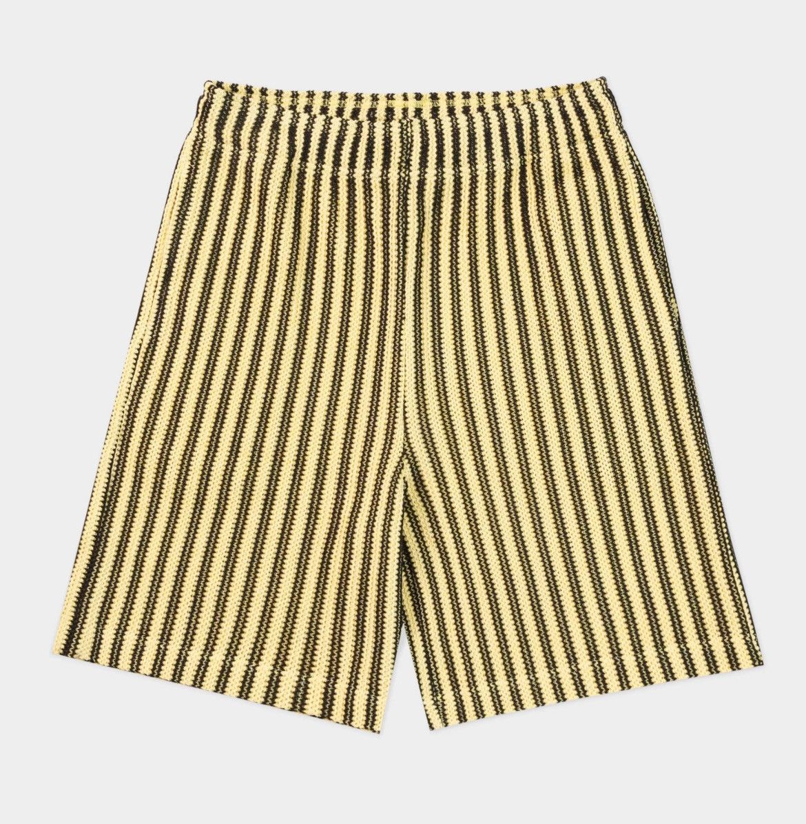 Eric Emanuel Eric Emanuel EE yellow w black stripes knit shorts medium Size US 30 / EU 46 - 1 Thumbnail