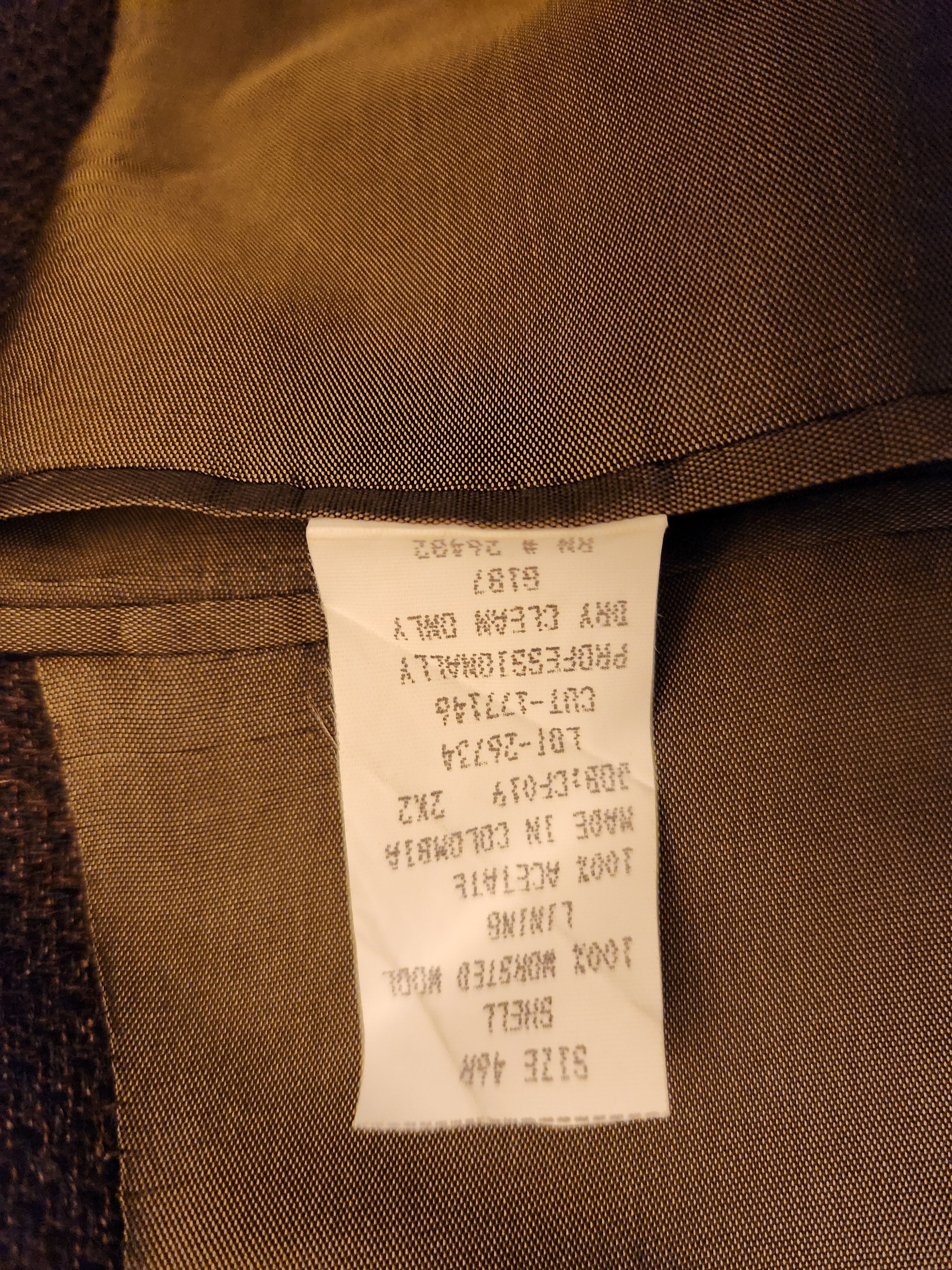 Daniel Hechter NWOT 100% Wool Brown Textured 3 Button Blazer Size 46R - 4 Thumbnail