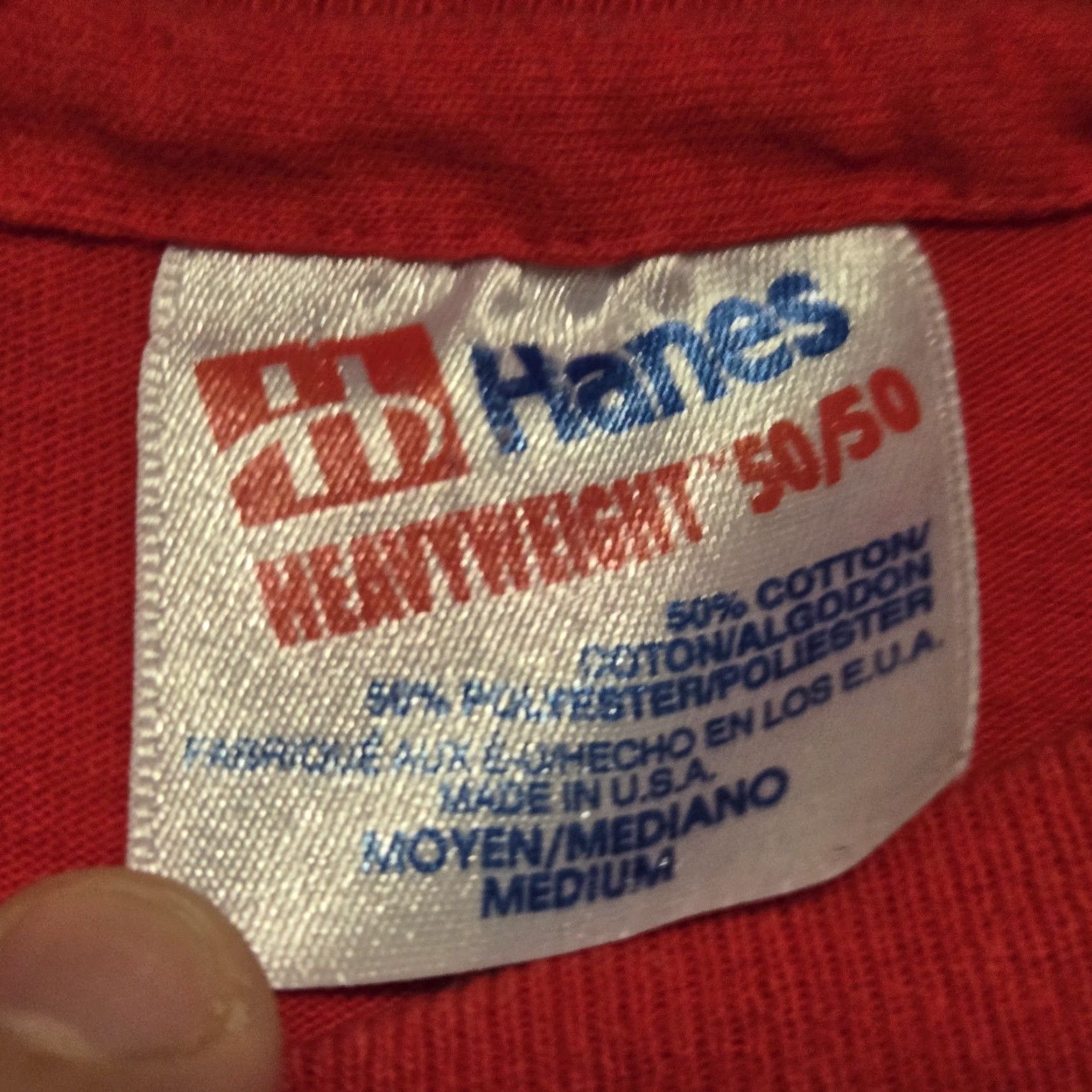 Hanes VINTAGE Hanes Bob Jones University T-Shirt Men M Red Single Stitch Spell Out Shirt Mens Red University 90s Size US M / EU 48-50 / 2 - 5 Thumbnail