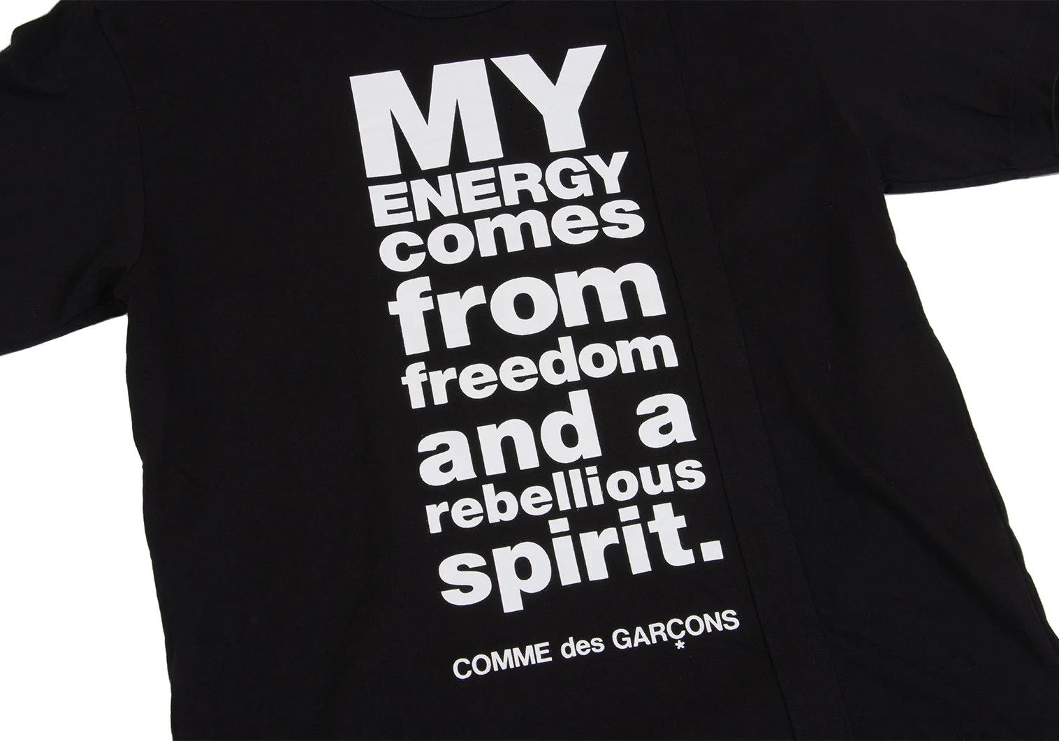 Comme des Garcons Homme Plus Line Patch Poem Print T-Shirt in Black, Size M Size US M / EU 48-50 / 2 - 4 Thumbnail