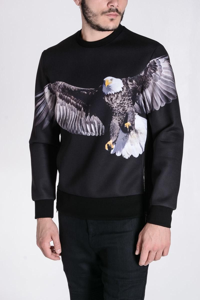 Neil Barrett Neoprene eagle sweater Size US M / EU 48-50 / 2 - 1 Thumbnail