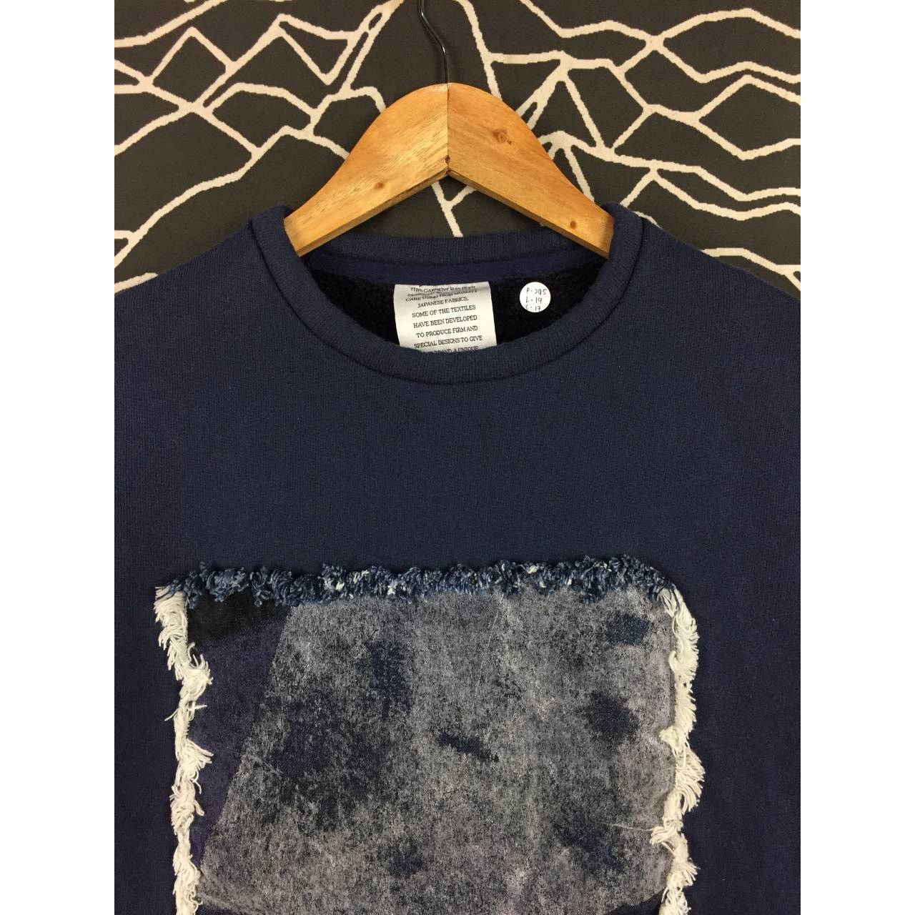 Fad Three × Japanese Brand Fadthree Frayed Denim Patch Crewneck Sweatshirt Free Size Size US S / EU 44-46 / 1 - 3 Thumbnail