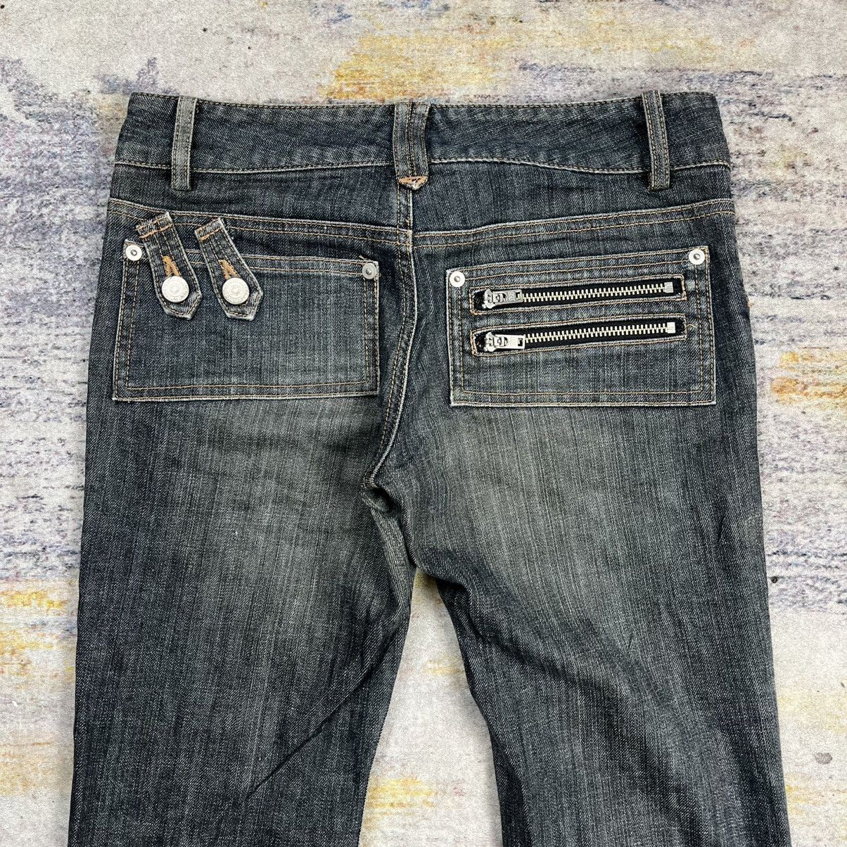 Tornado Mart Tornado Mart multi pocket low rise flared denim pants Size 29" - 5 Thumbnail