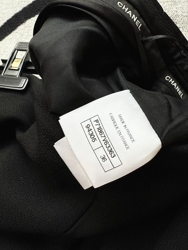 Chanel Chanel 22c early spring show black wide-leg trousers Size 24" / US 00 / IT 34 - 6 Thumbnail