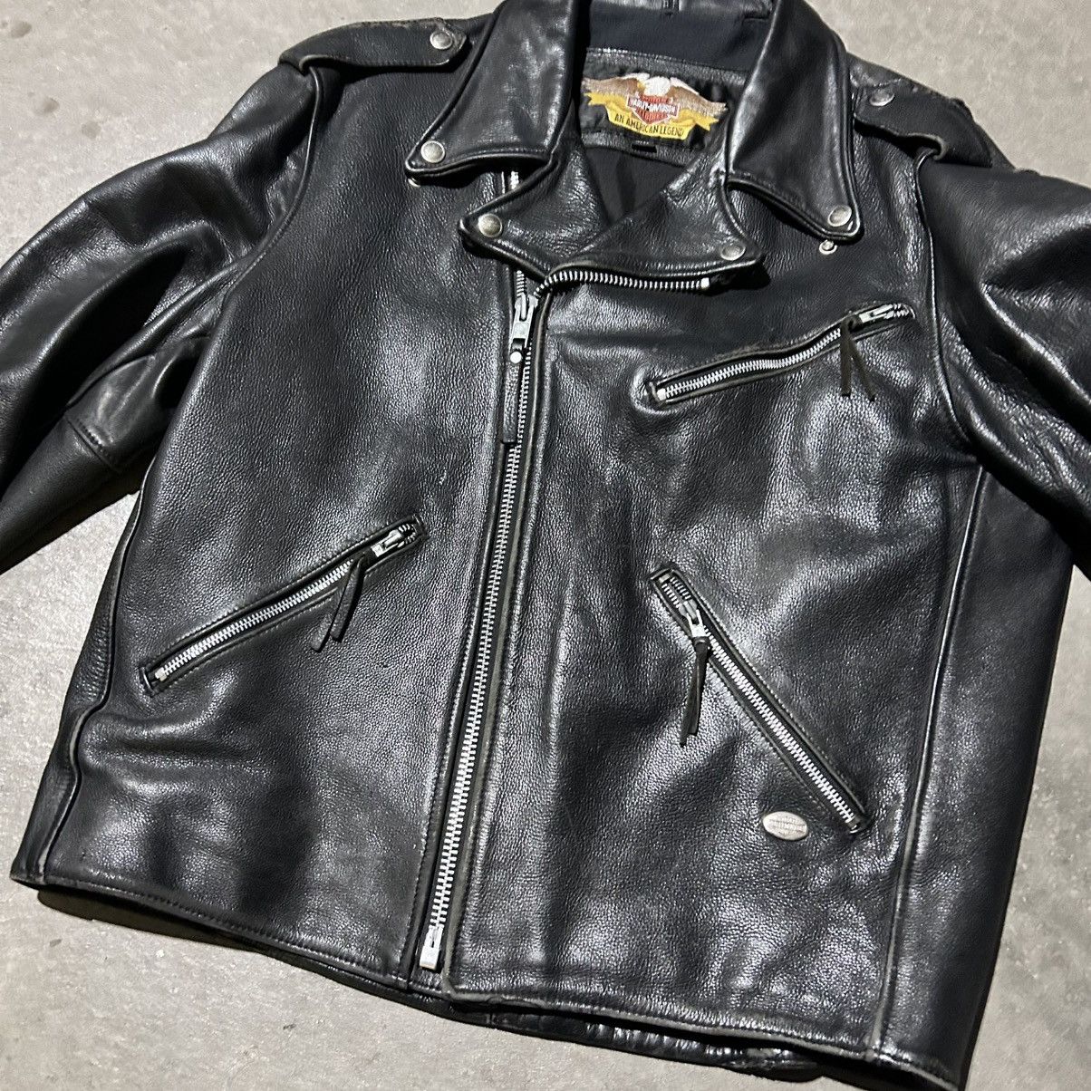 Harley Davidson Vintage Harley Davidson leather biker jacket Size US L / EU 52-54 / 3 - 5 Thumbnail