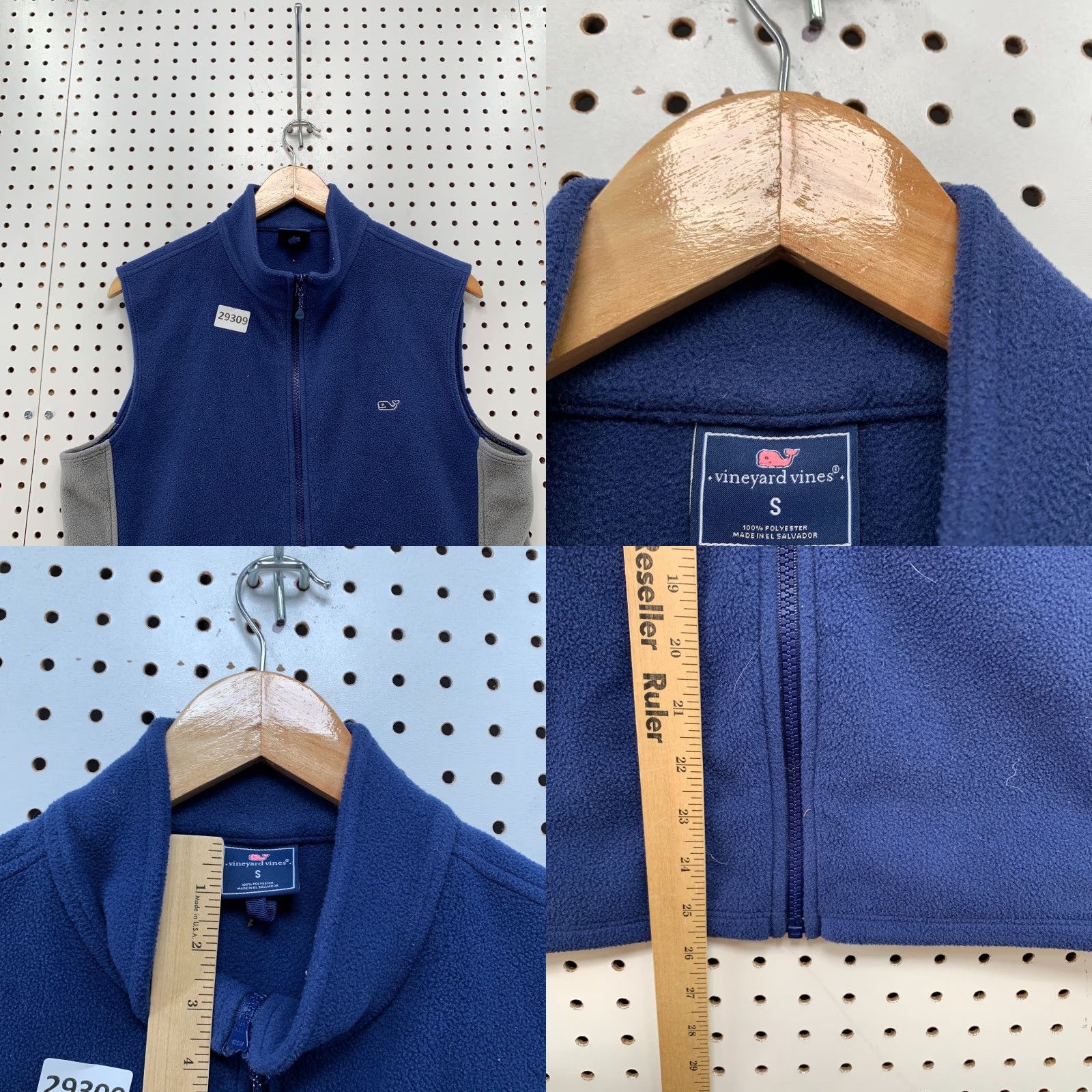 Vineyard Vines Vineyard Vines Fleece Zip Vest Jacket Adult Small Gray Blue SLeevless Size US S / EU 44-46 / 1 - 8 Thumbnail