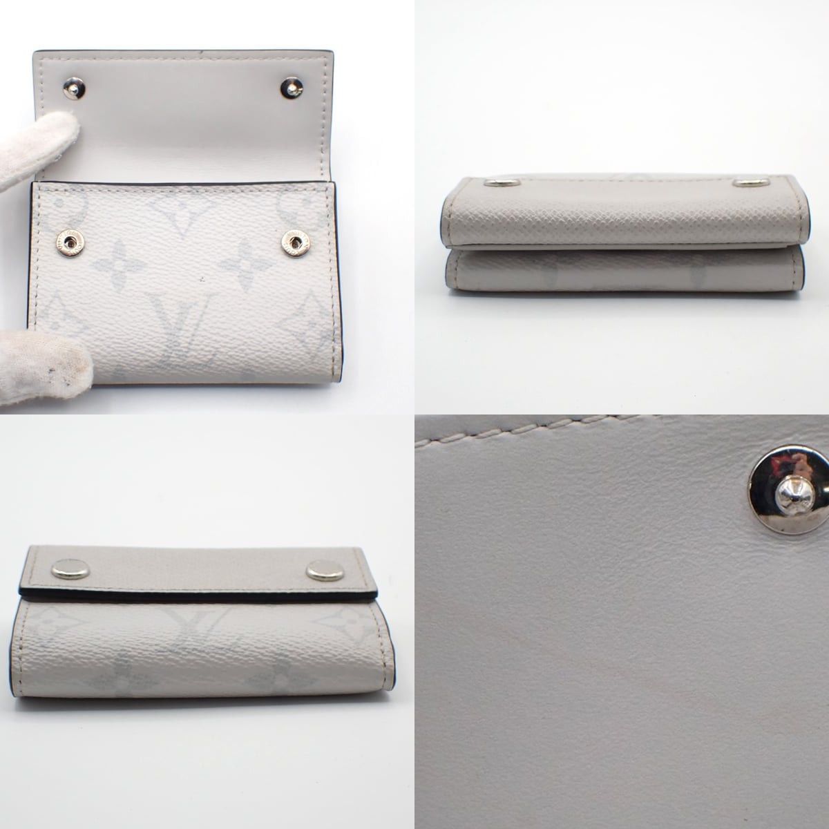 Louis Vuitton Louis Vuitton Monogram Taigarama Discovery Wallet White Size ONE SIZE - 5 Thumbnail
