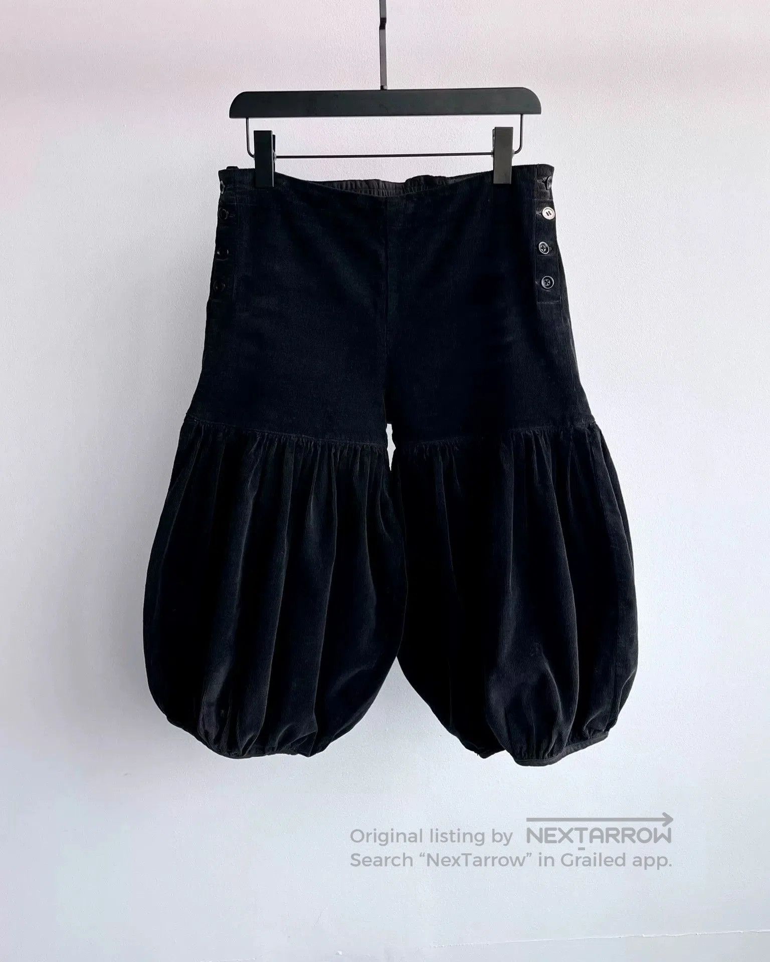 Kapital Vintage Black Corduroy Lantern Pants. Size 23" - 7 Thumbnail